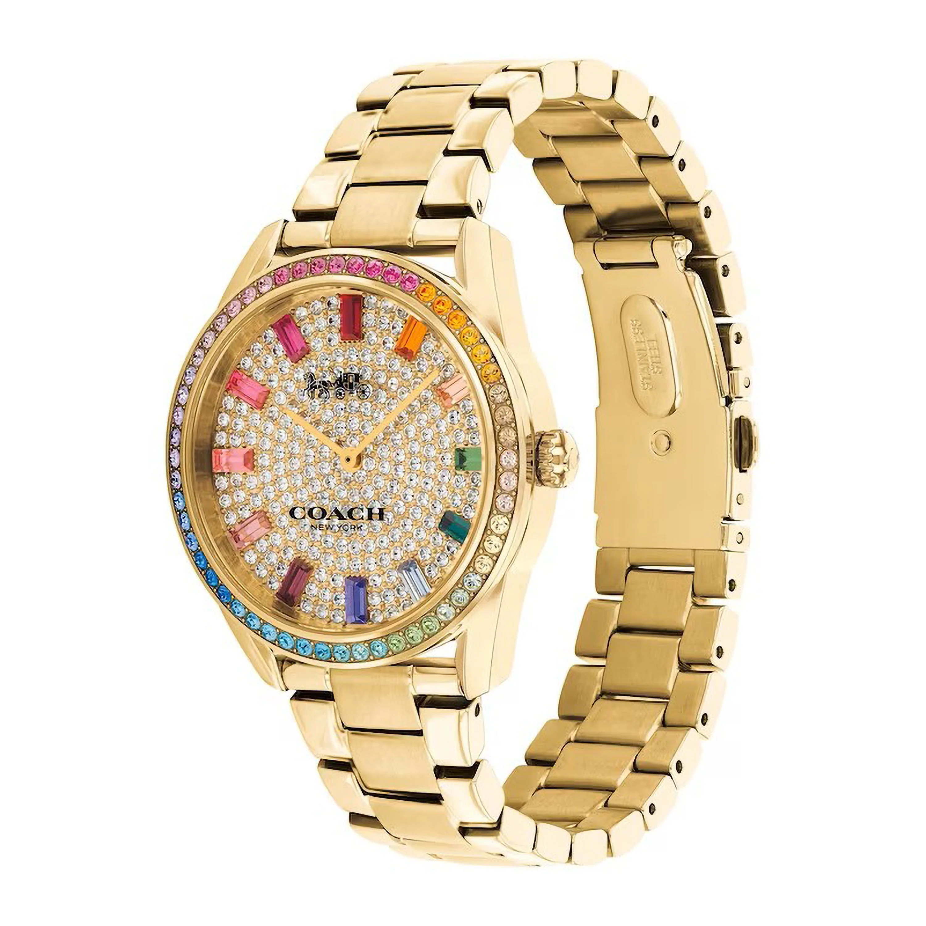 LADIES PRESTON STAINLESS STEEL WATCH CRYSTAL DIAL - Image 2