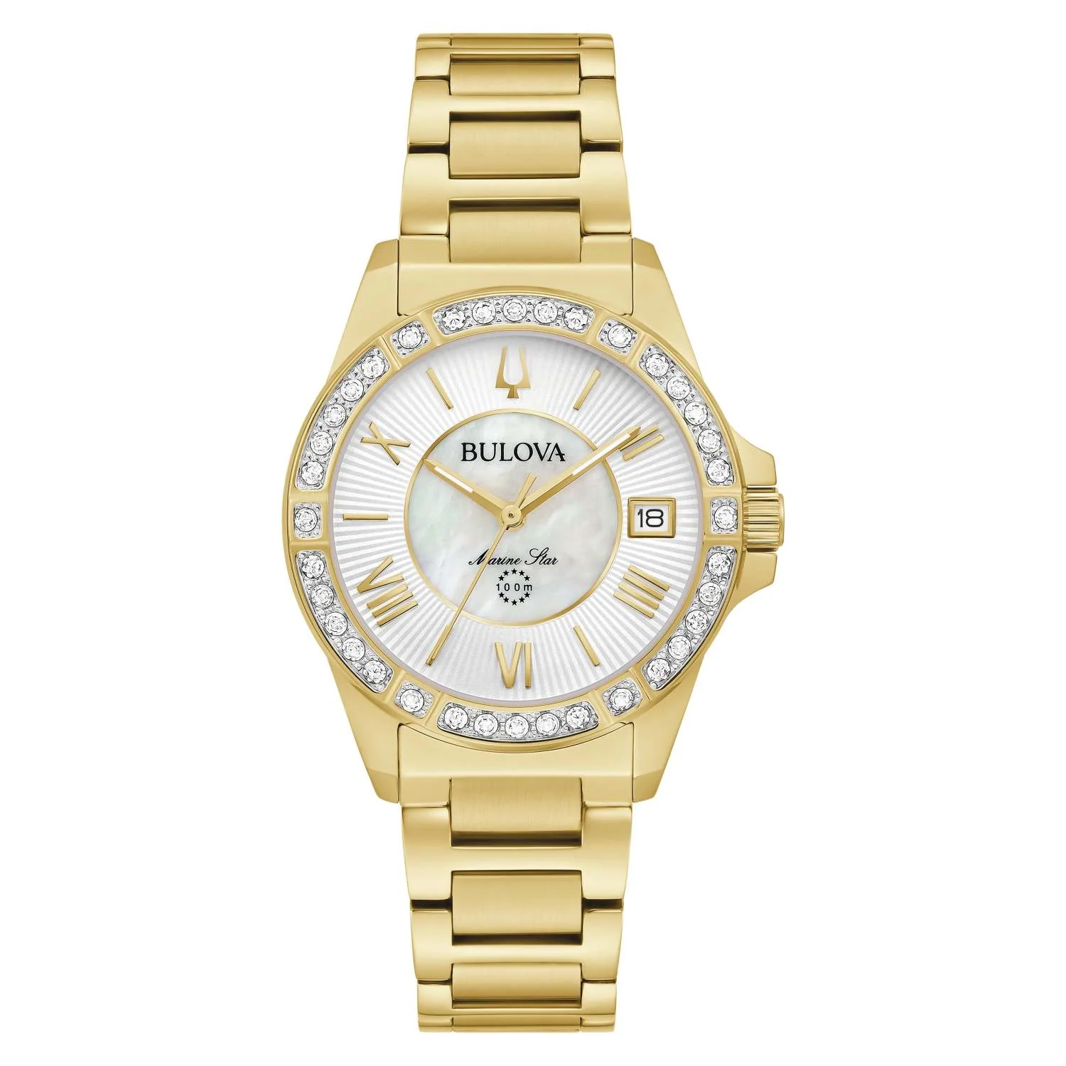 LADIES' MARINE STAR STAINLESS STEEL WATCH, MOTHER-OF-PEARL DIAL - Image 2