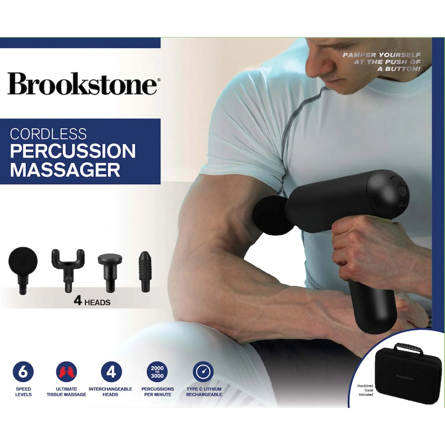 CORDLESS HANDHELD DEEP TISSUE PERCUSSION MASSAGER - Image 2