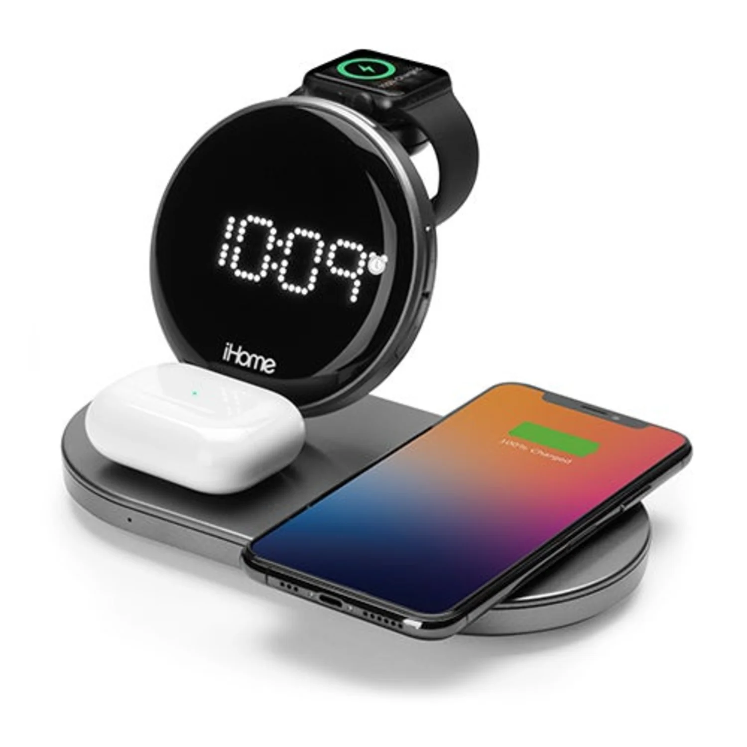 POWERBOOST COMPACT ALARM CLOCK W/ QI USB AND APPLE WATCH CHARGING - Image 3
