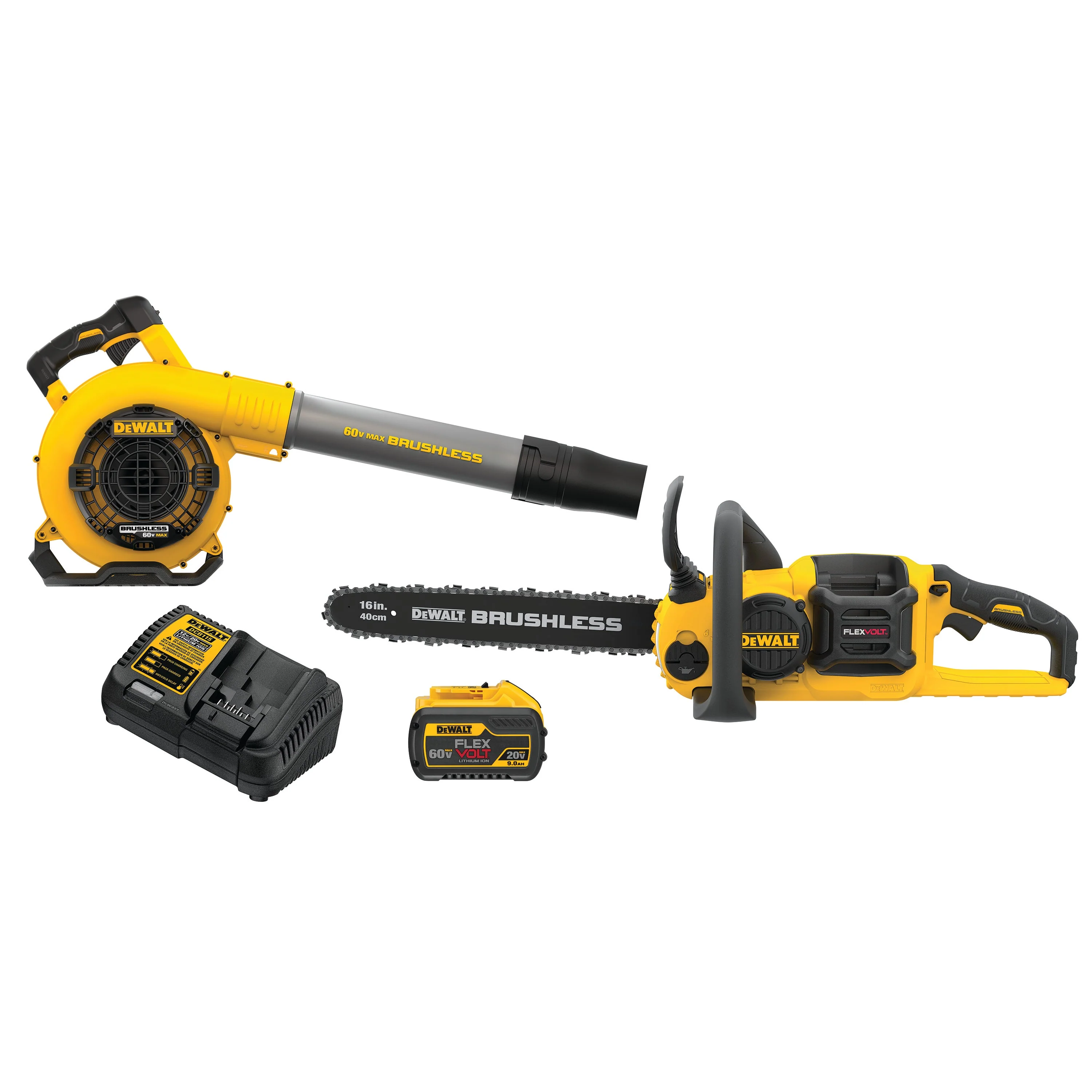 60V MAX CHAINSAW & BLOWER COMBO KIT W/ 9.0AH BATTERY - Image 2
