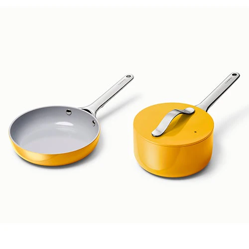 NONSTICK CERAMIC MINIS DUO COOKWARE SET - FRY PAN & SAUCEPAN