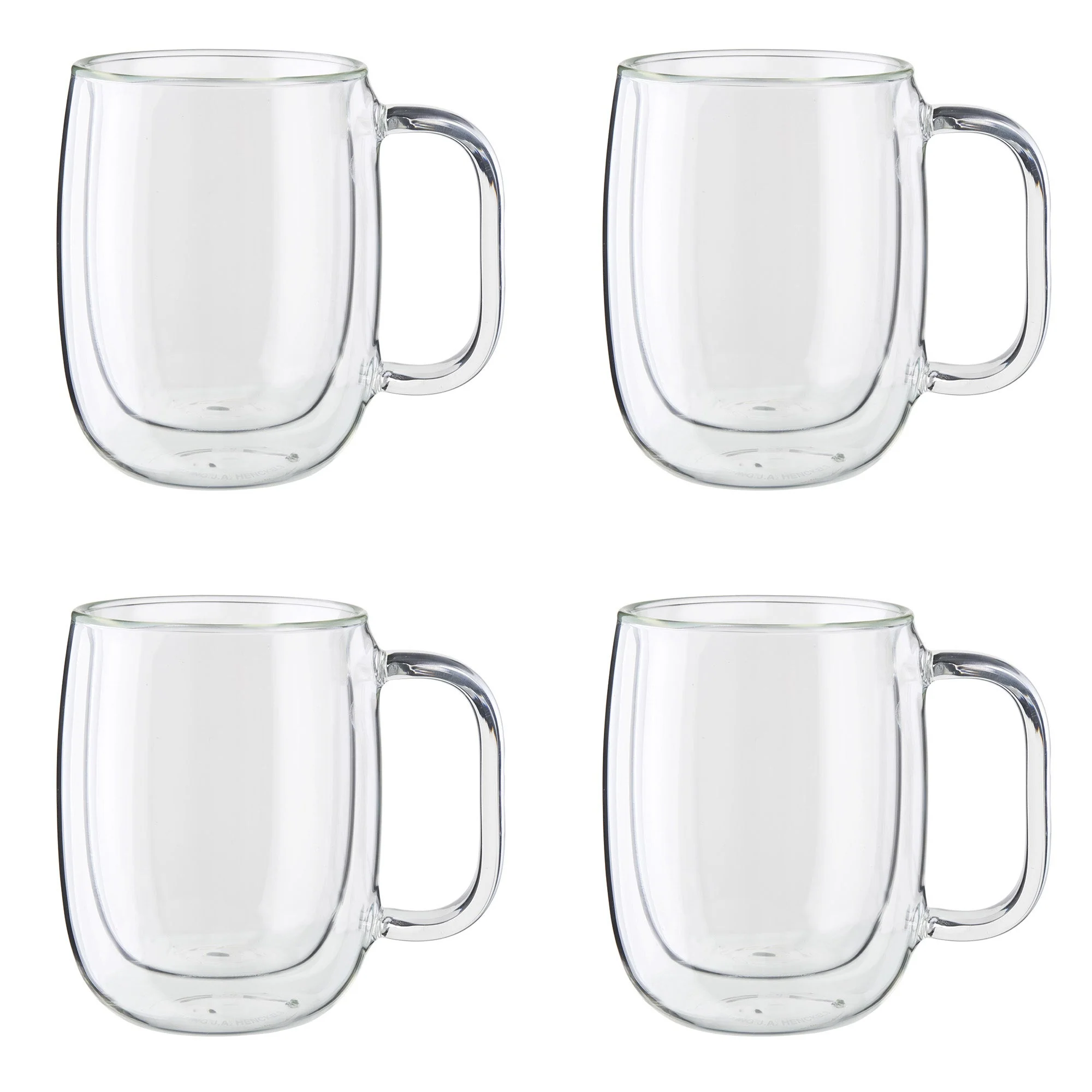 SORRENTO 4PC DOUBLE WALL GLASS COFFEE MUG SET - Image 2
