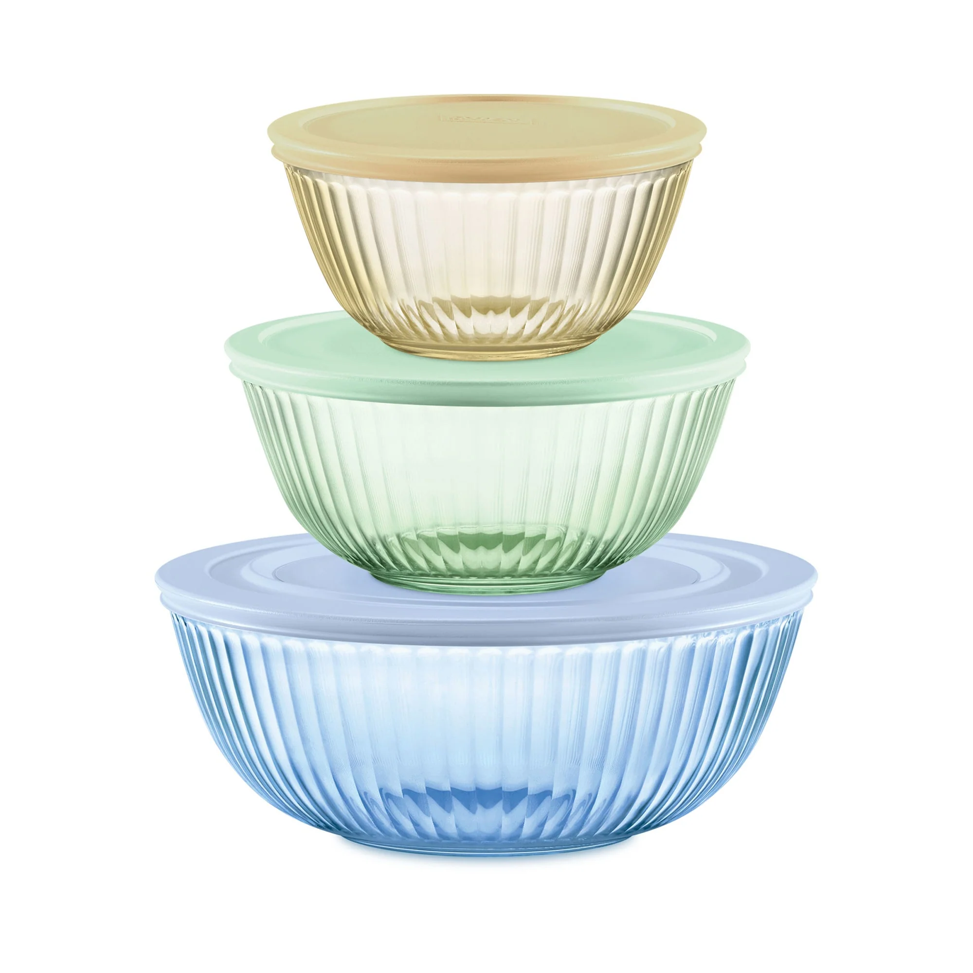 COLORS SCULPTED TINTED DREAMS 6PC LIDDED MIXING BOWL SET - Image 2