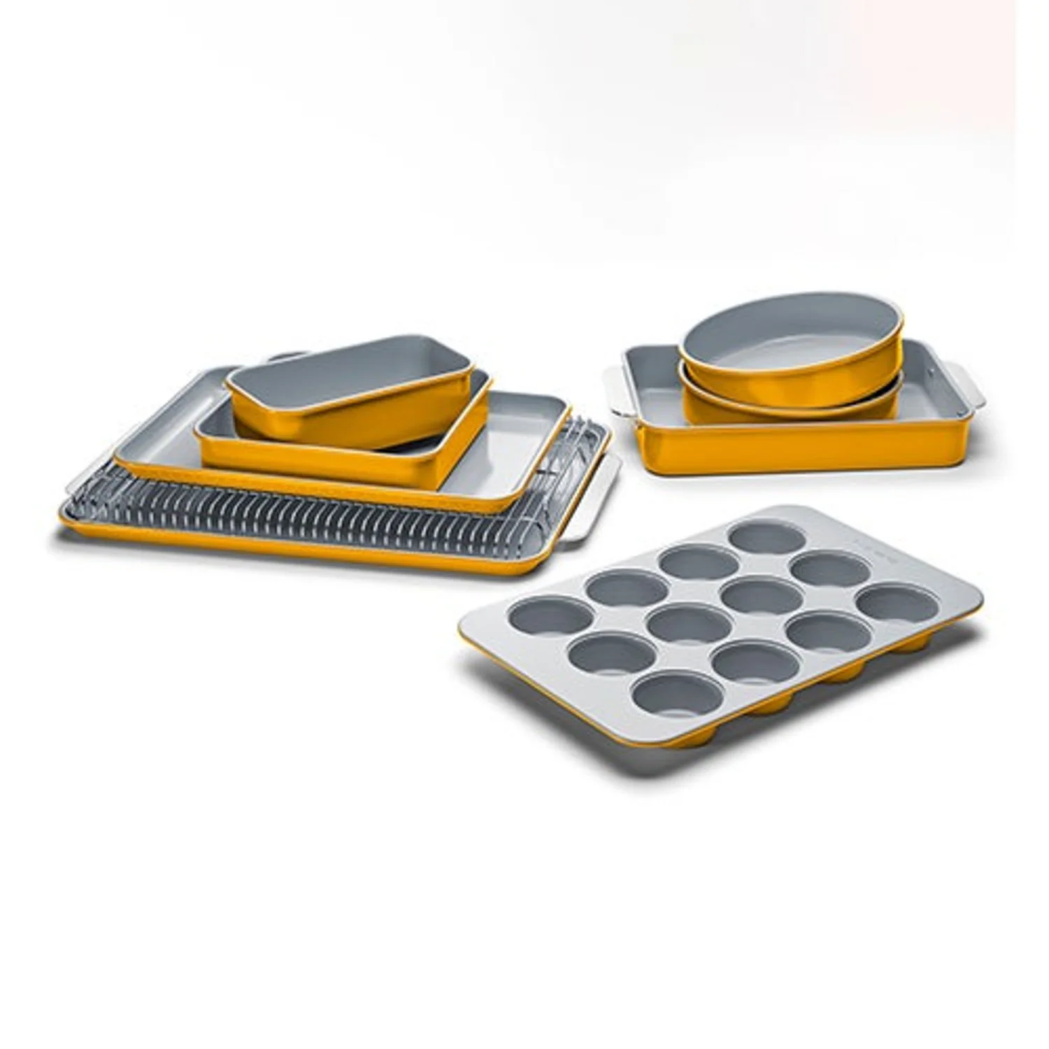 11PC NON-TOXIC NONSTICK CERAMIC MEGA BAKEWARE SET - Image 3