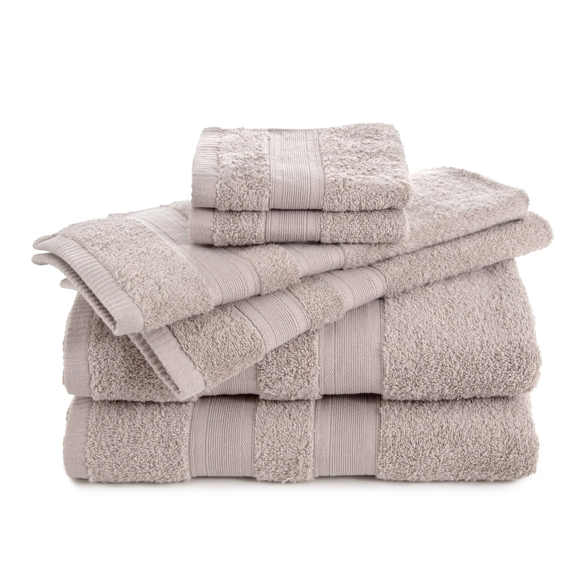 SOLID LOW LINT 6PC BATH TOWEL SET - Image 2