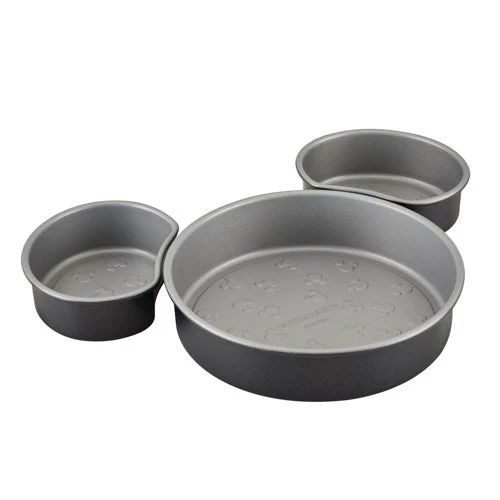 3PC NONSTICK MICKEY HEAD CAKE PAN SET
