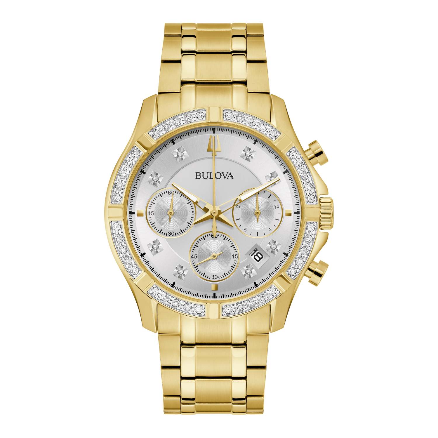 MEN'S CLASSIC DIAMOND CHRONOGRAPH STAINLESS STEEL WATCH, DIAL - Image 2