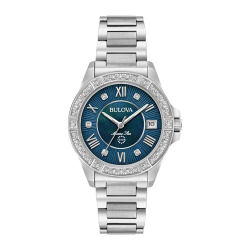 LADIES' MARINE STAR SERIES L DIAMOND SS WATCH, MOP DIAL