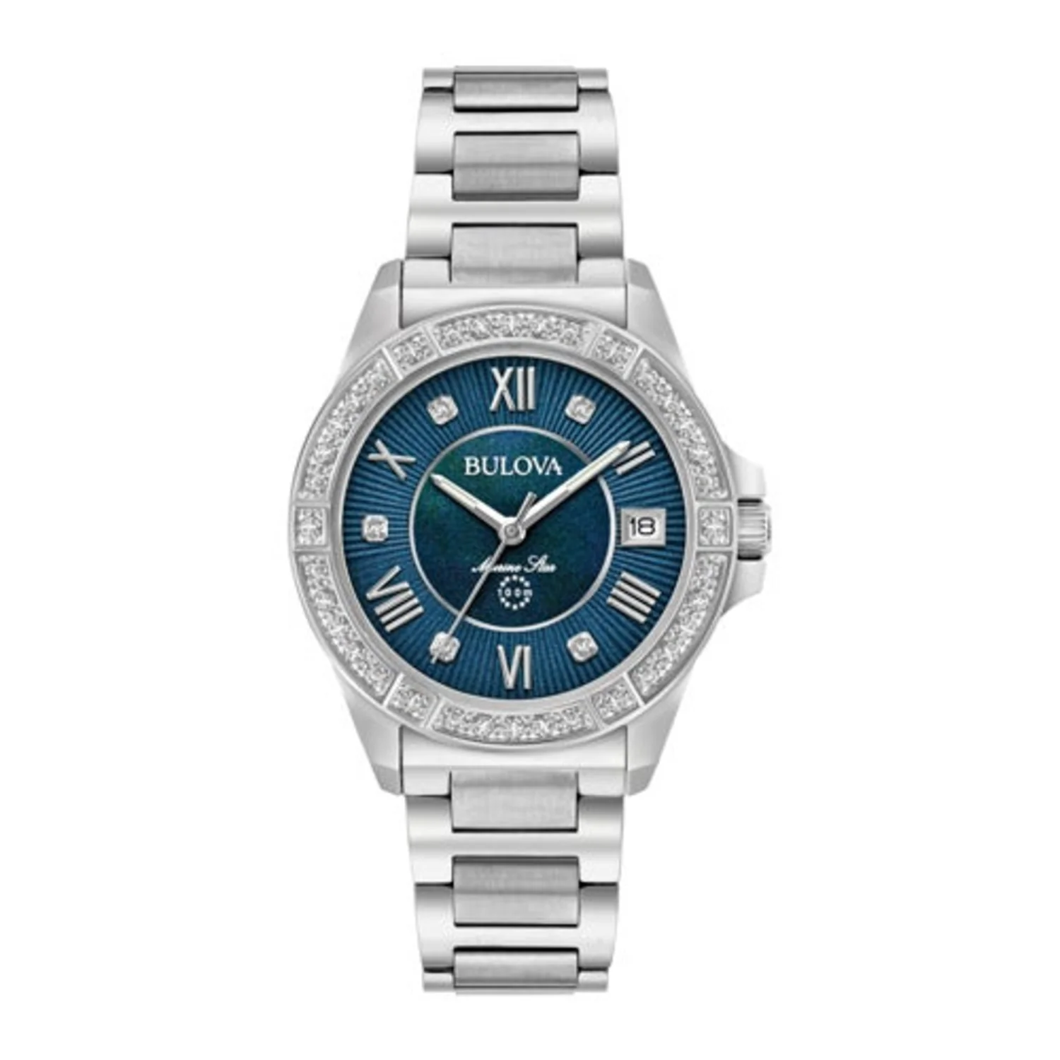 LADIES' MARINE STAR SERIES L DIAMOND SS WATCH, MOP DIAL - Image 3