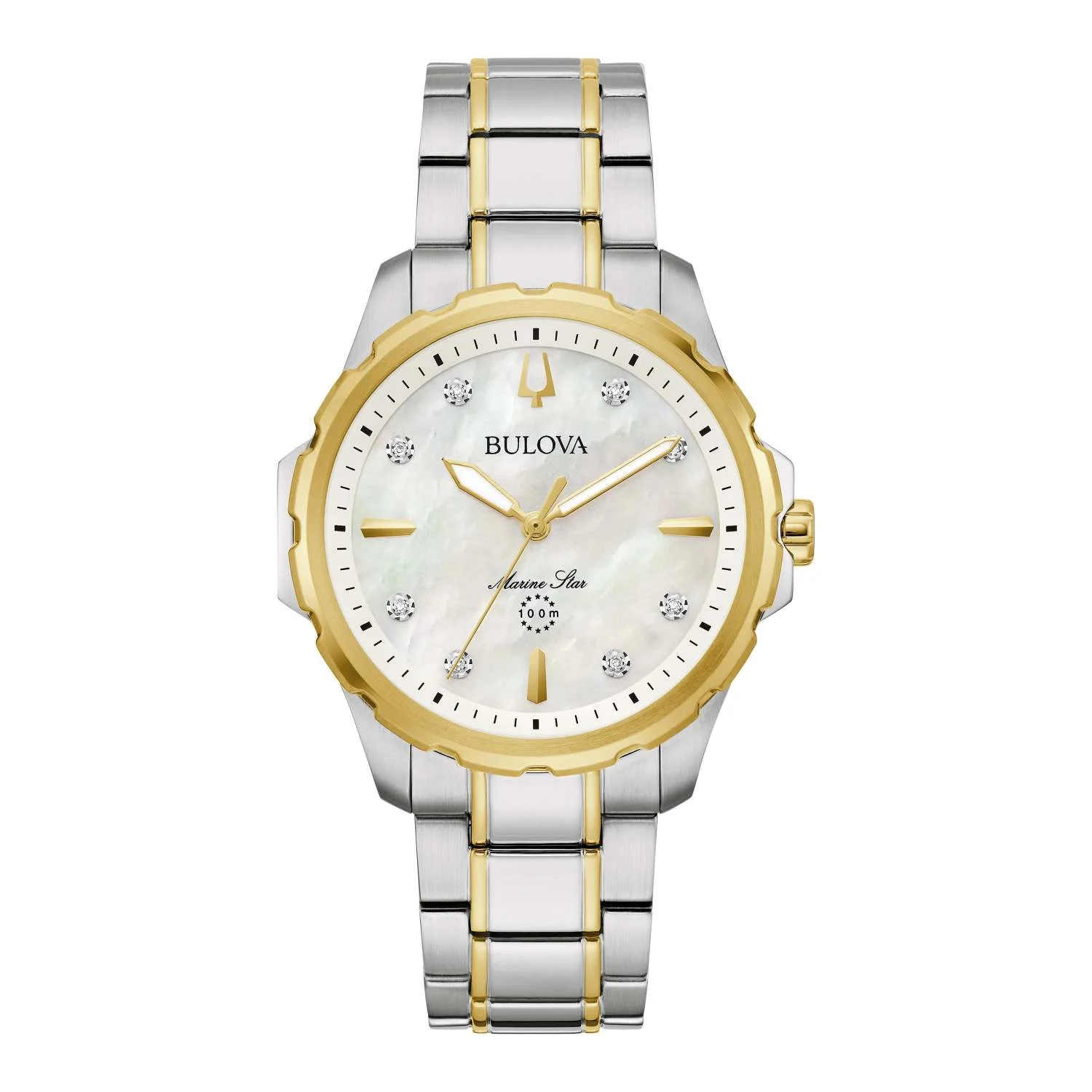 LADIES' MARINE STAR STAINLESS STEEL WATCH, MOP DIAL - Image 2