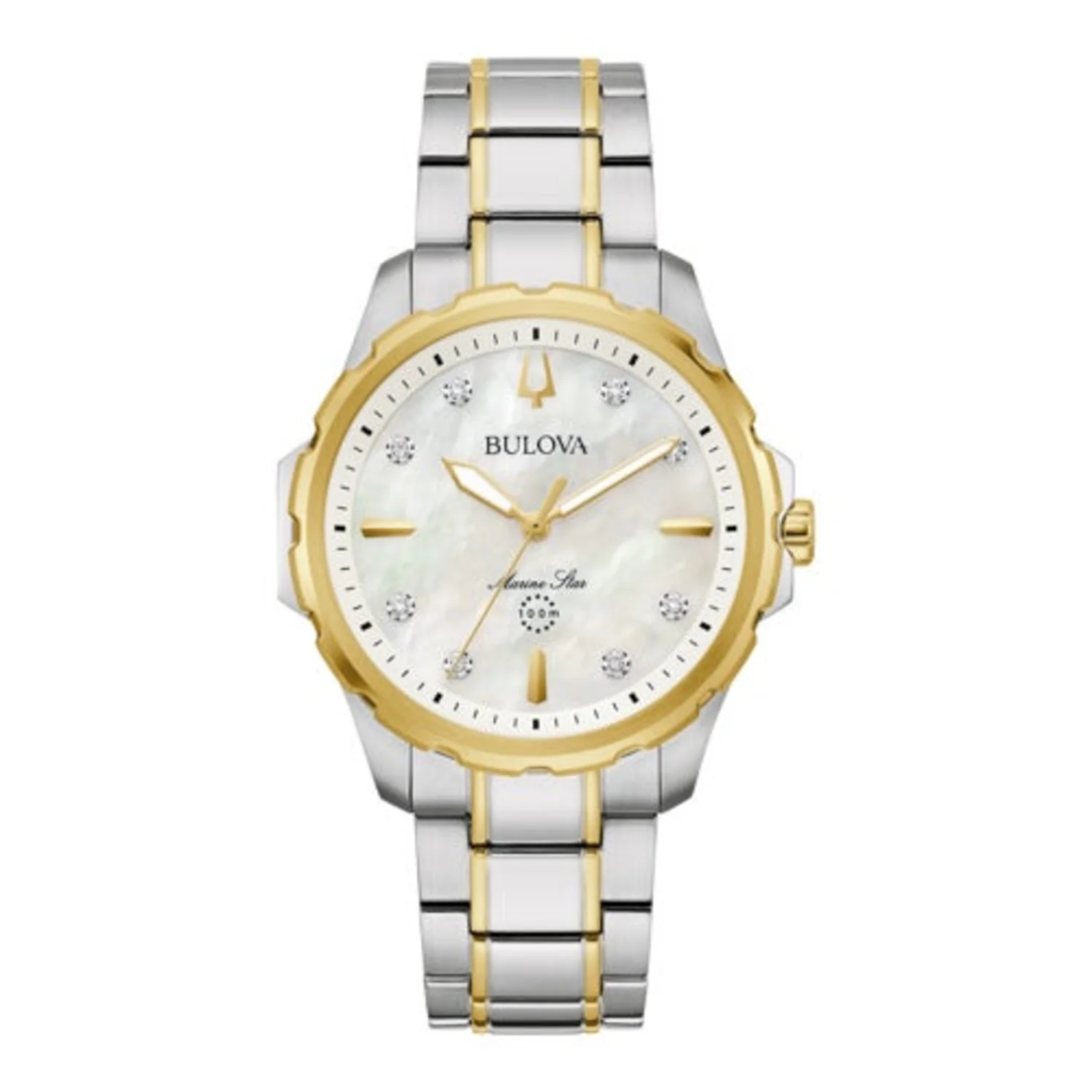 LADIES' MARINE STAR STAINLESS STEEL WATCH, MOP DIAL - Image 3