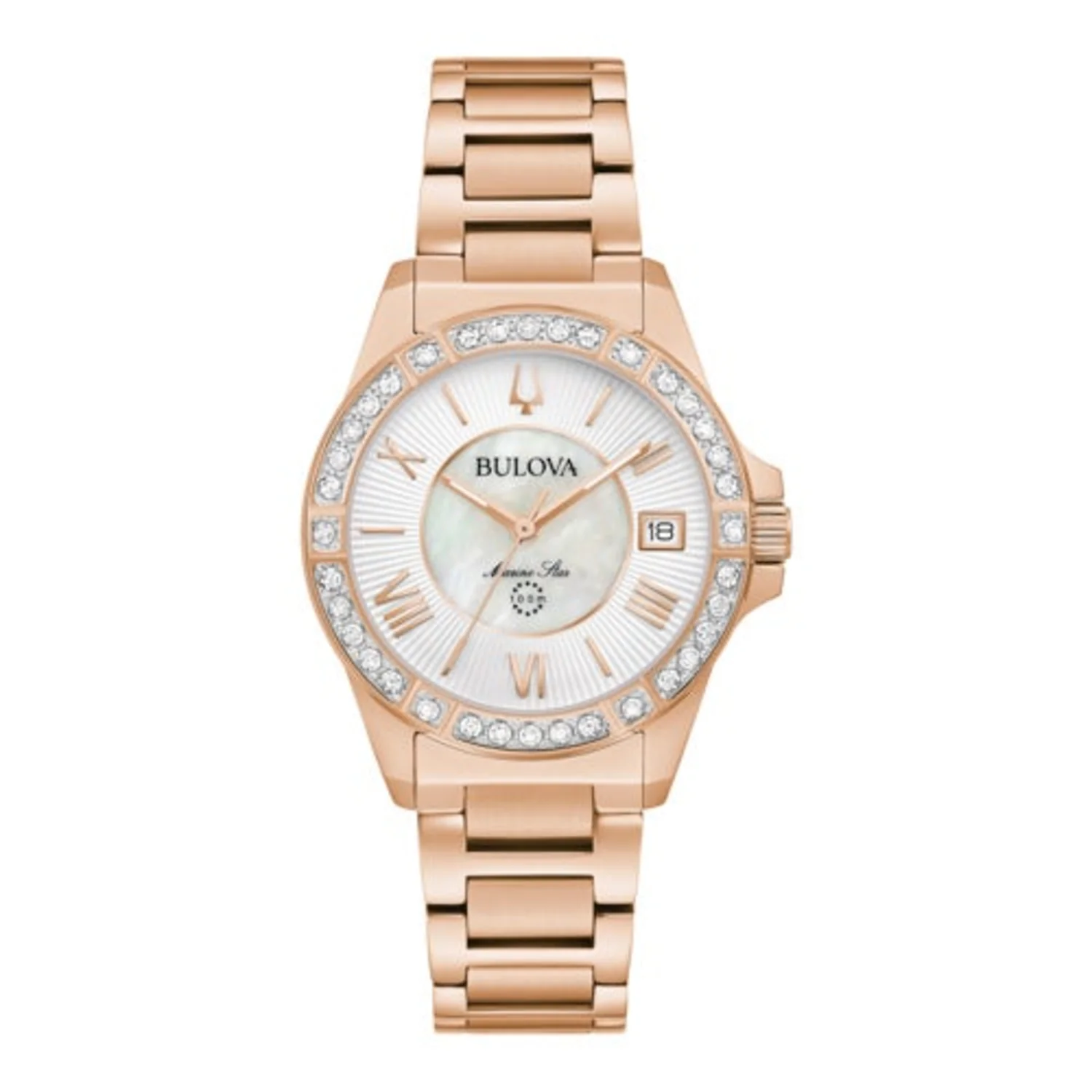 LADIES' MARINE STAR SERIES L DIAMOND SS WATCH, MOP DIAL - Image 3