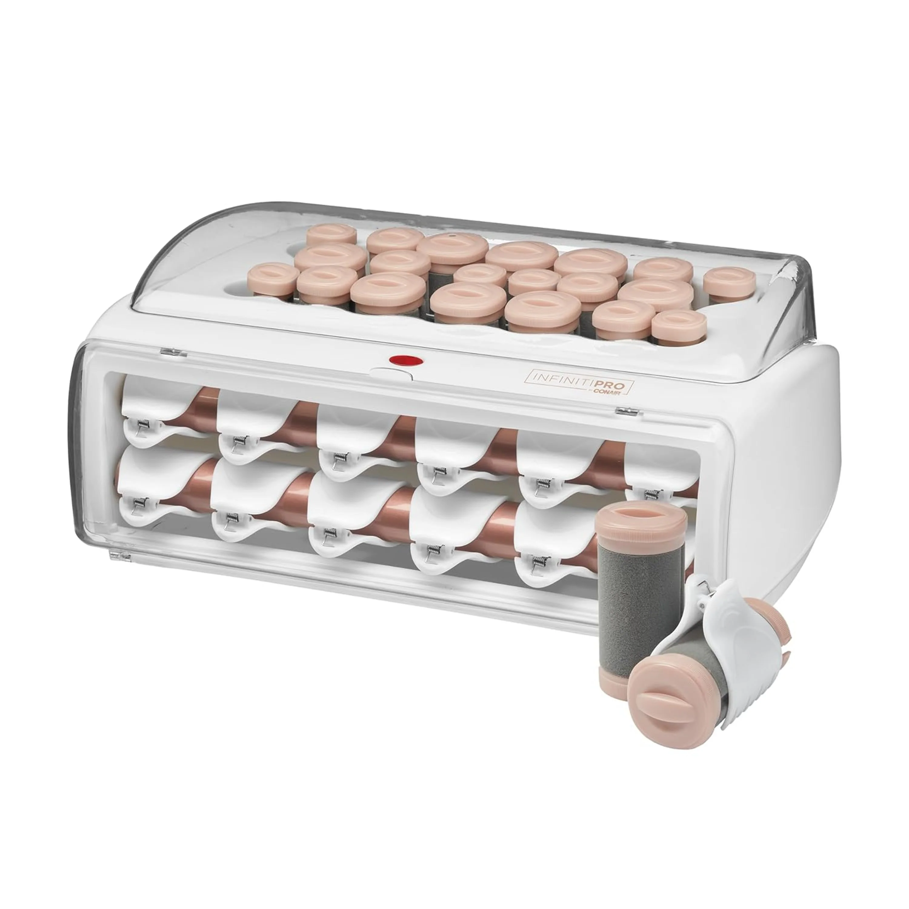 20PC CERAMIC FLOCKED ASSORTED ROLLERS W/ HEATED CLIPS - Image 2