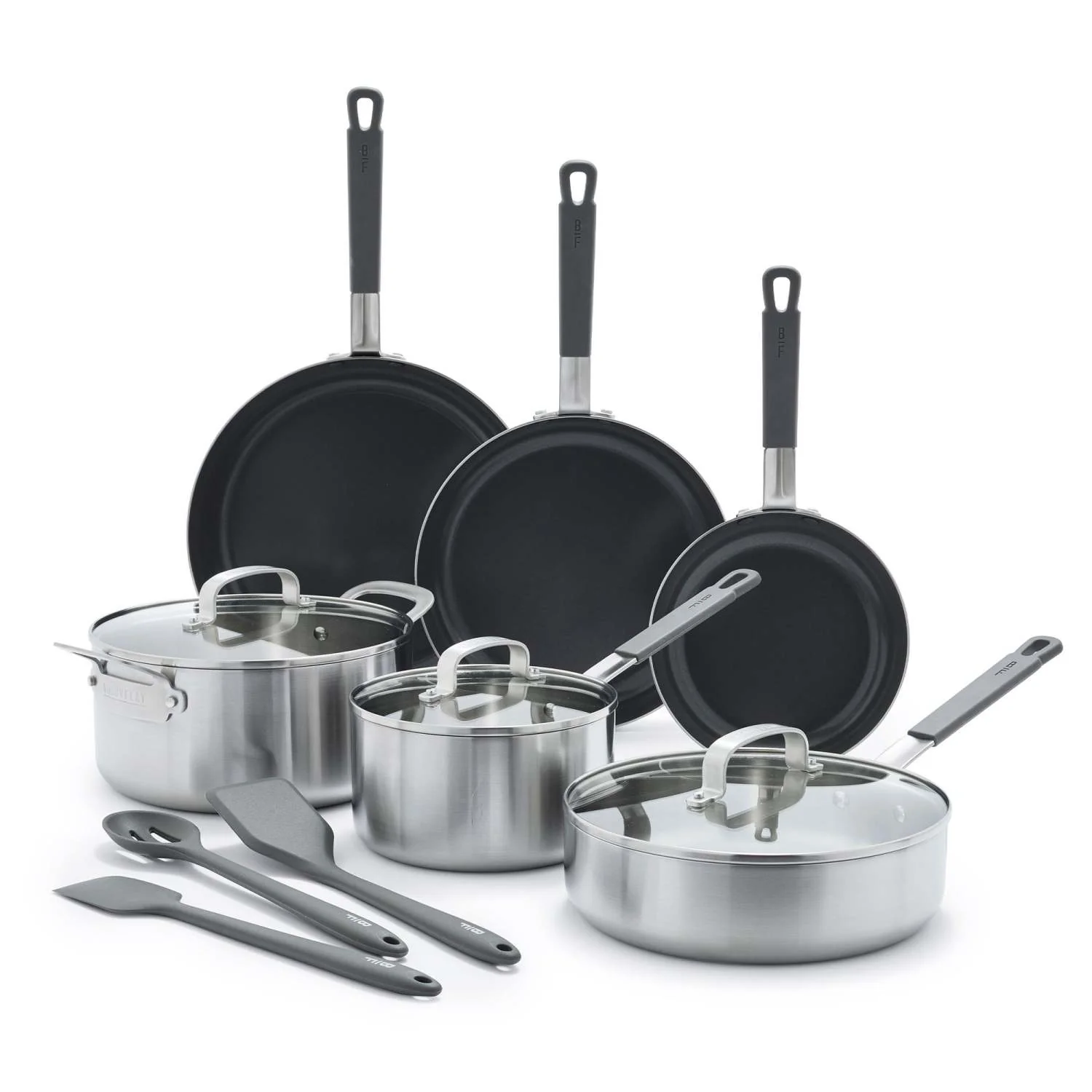 STAINLESS STEEL PFAS-FREE NONSTICK 12PC COOKWARE SET - Image 2