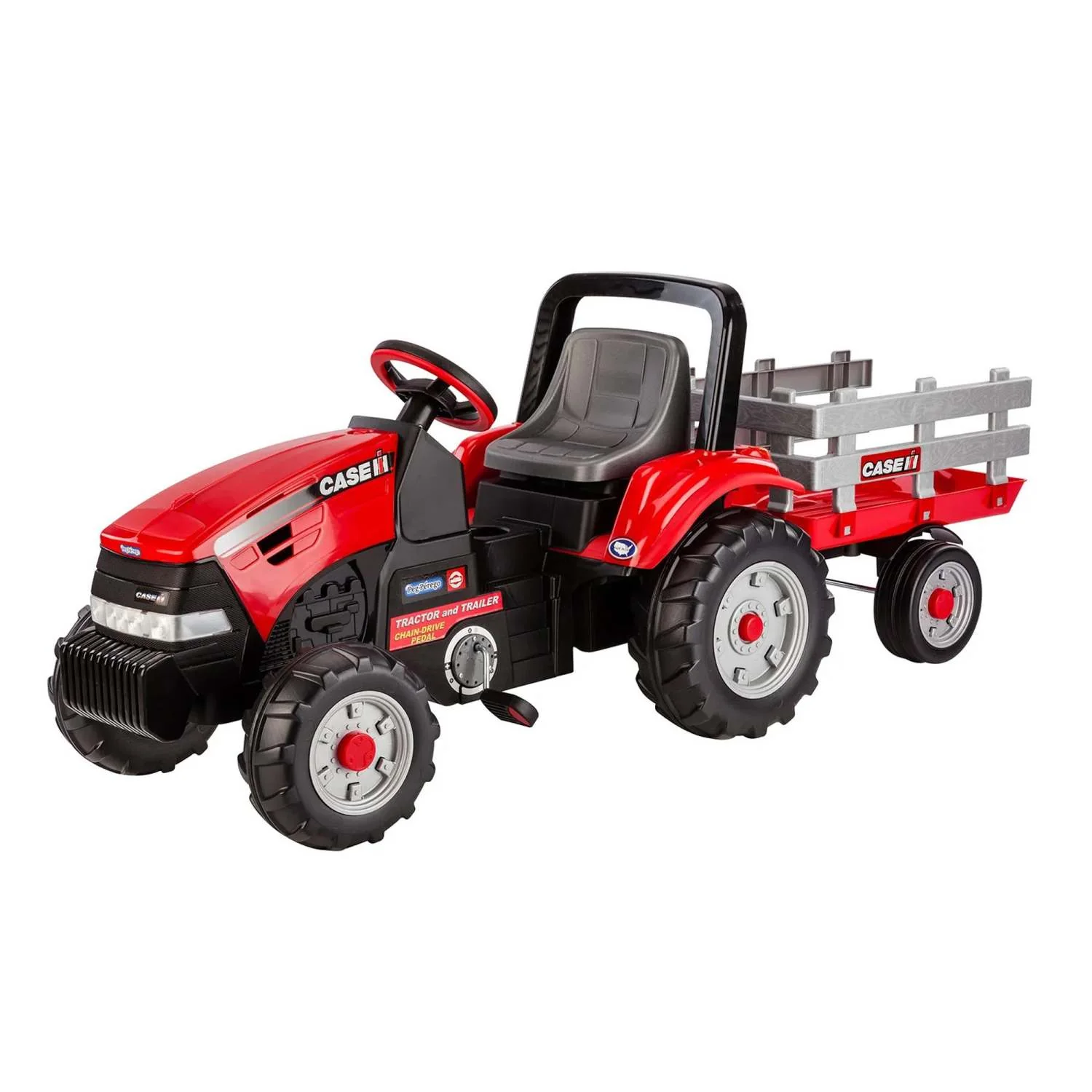 CASE IH TRACTOR AND TRAILER PEDAL POWERED RIDE-ON - Image 2