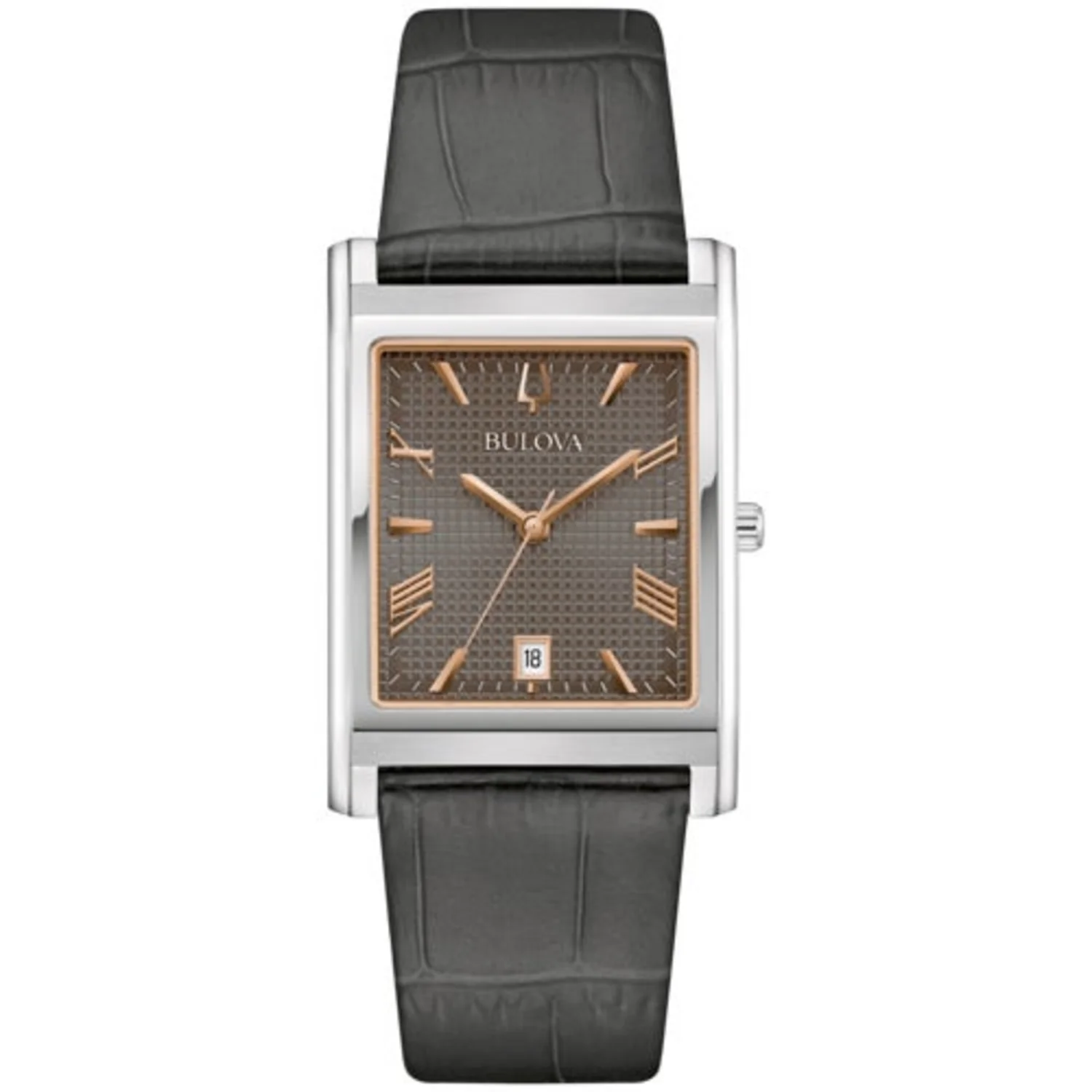 MEN'S SUTTON CLASSIC LEATHER STRAP RECTANGLE WATCH, DIAL