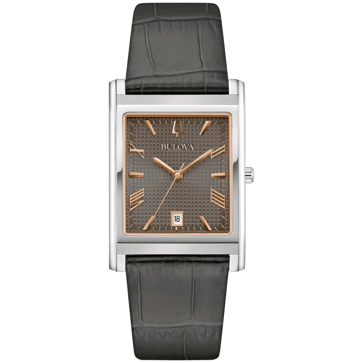 MEN'S SUTTON CLASSIC LEATHER STRAP RECTANGLE WATCH, DIAL - Image 2