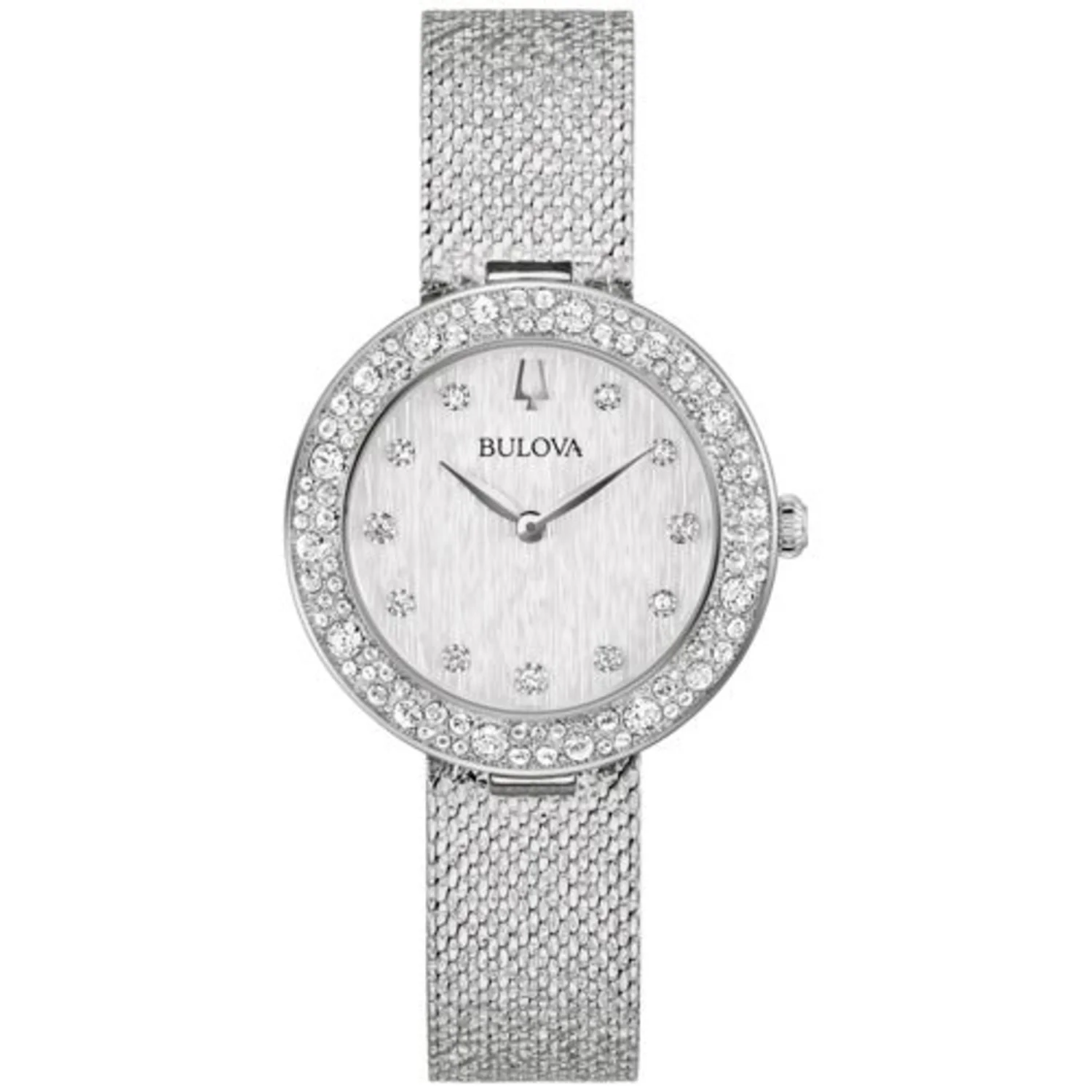 LADIES' CHAMPAGNE CRYSTAL MESH STRAP WATCH, DIAL - Image 3