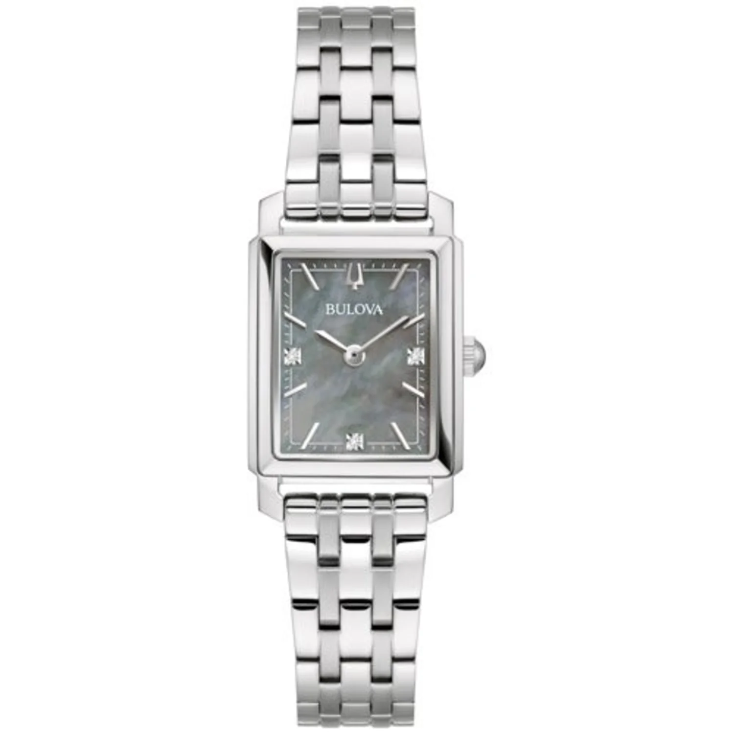LADIES' SUTTON STAINLESS STEEL RECTANGLE WATCH, MOP DIAL - Image 3