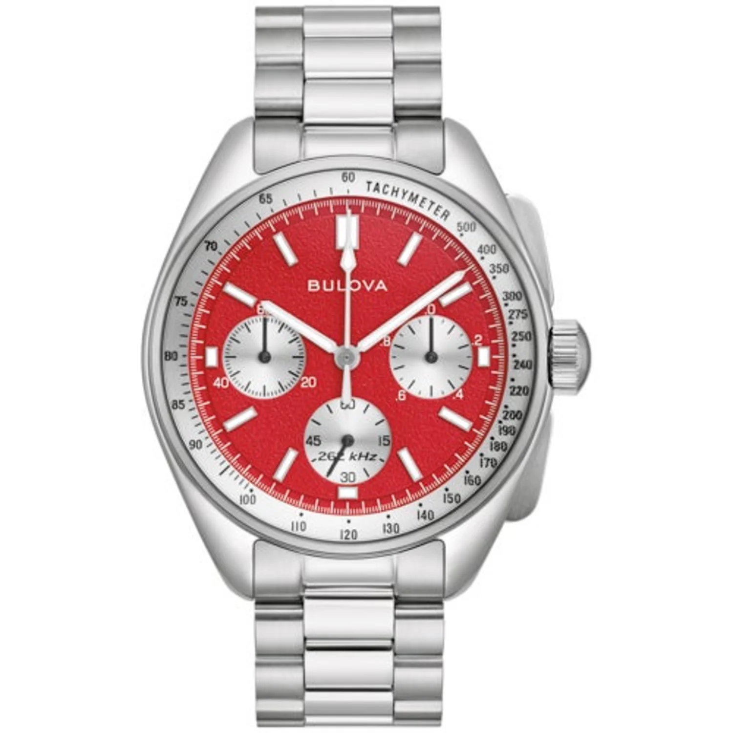 MEN'S LUNAR PILOT CHRONOGRAPH STAINLESS STEEL WATCH W/ LEATHER STRAP, DIAL - Image 3