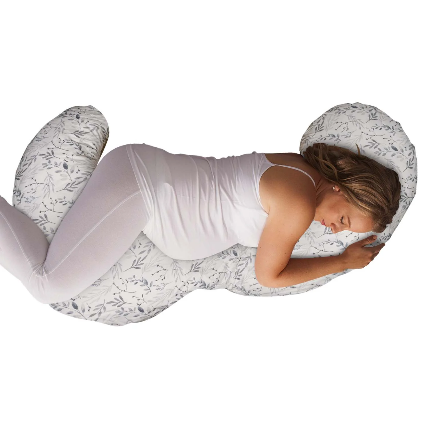 BOPPY TOTAL BODY PILLOW W/ REMOVABLE PILLOW COVER SCATTERED LEAVES - Image 2
