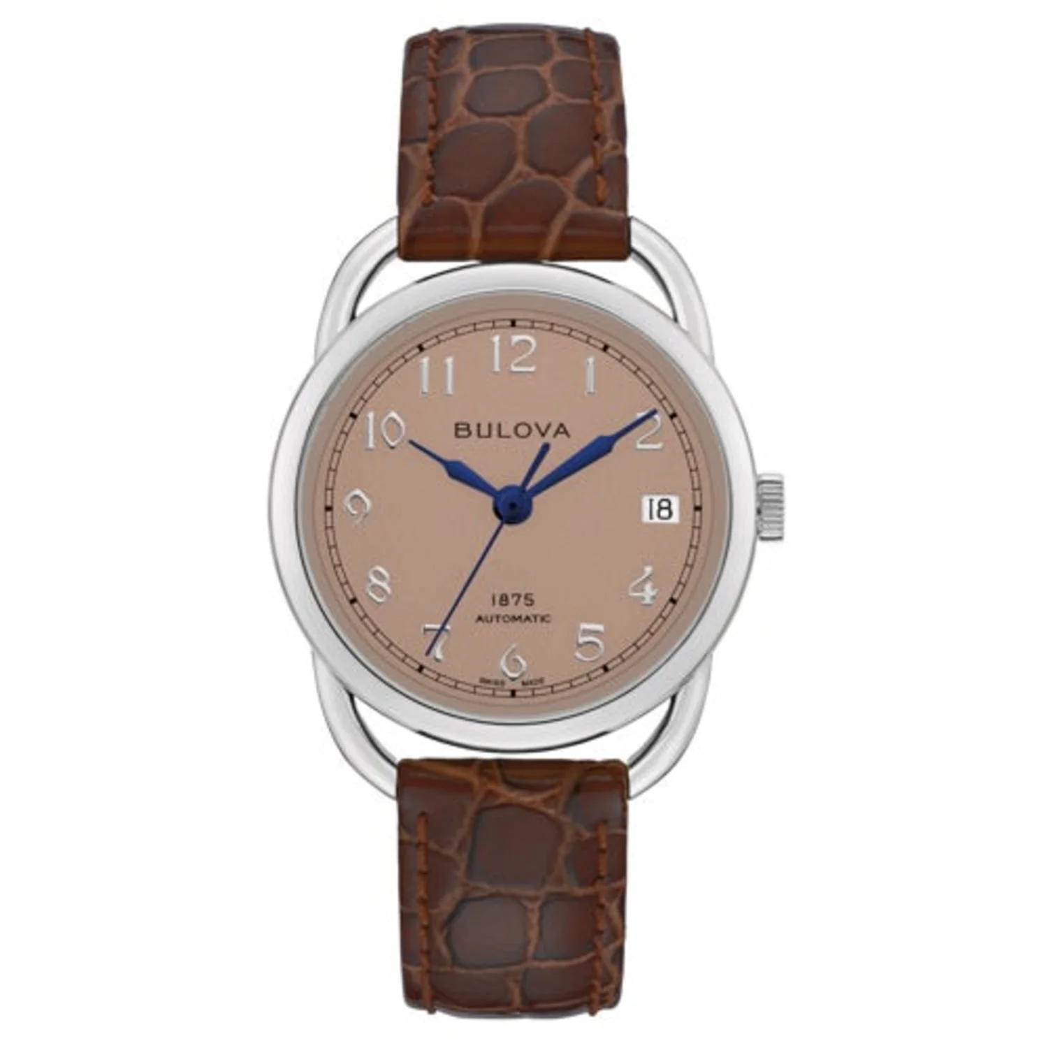 LADIES' JOSEPH BULOVA COMMODORE AUTOMATIC LEATHER STRAP WATCH, DIAL - Image 3