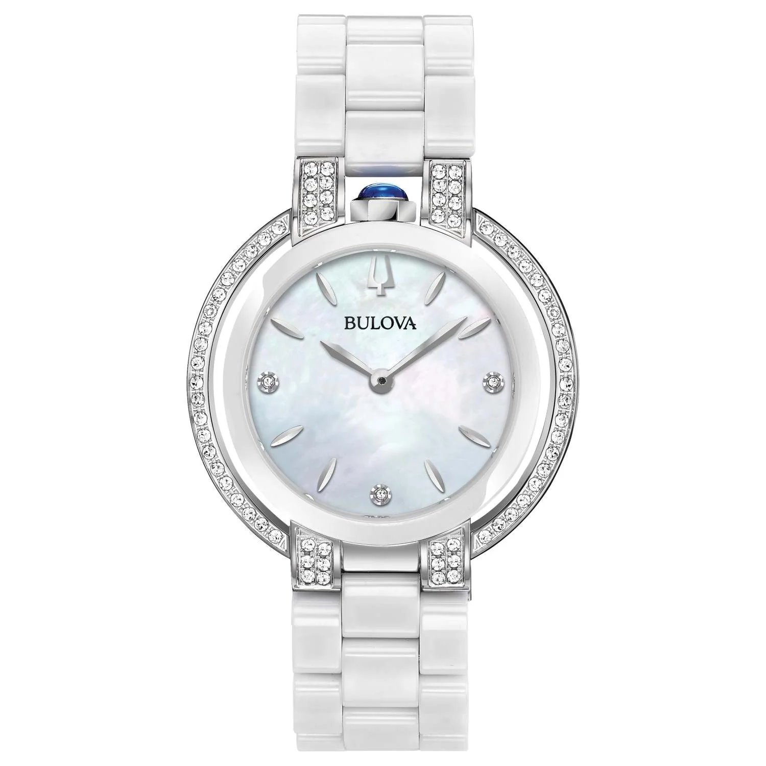 LADIES RUBAIYAT DIAMOND & CERAMIC WATCH MOTHER-OF-PEARL DIAL - Image 2