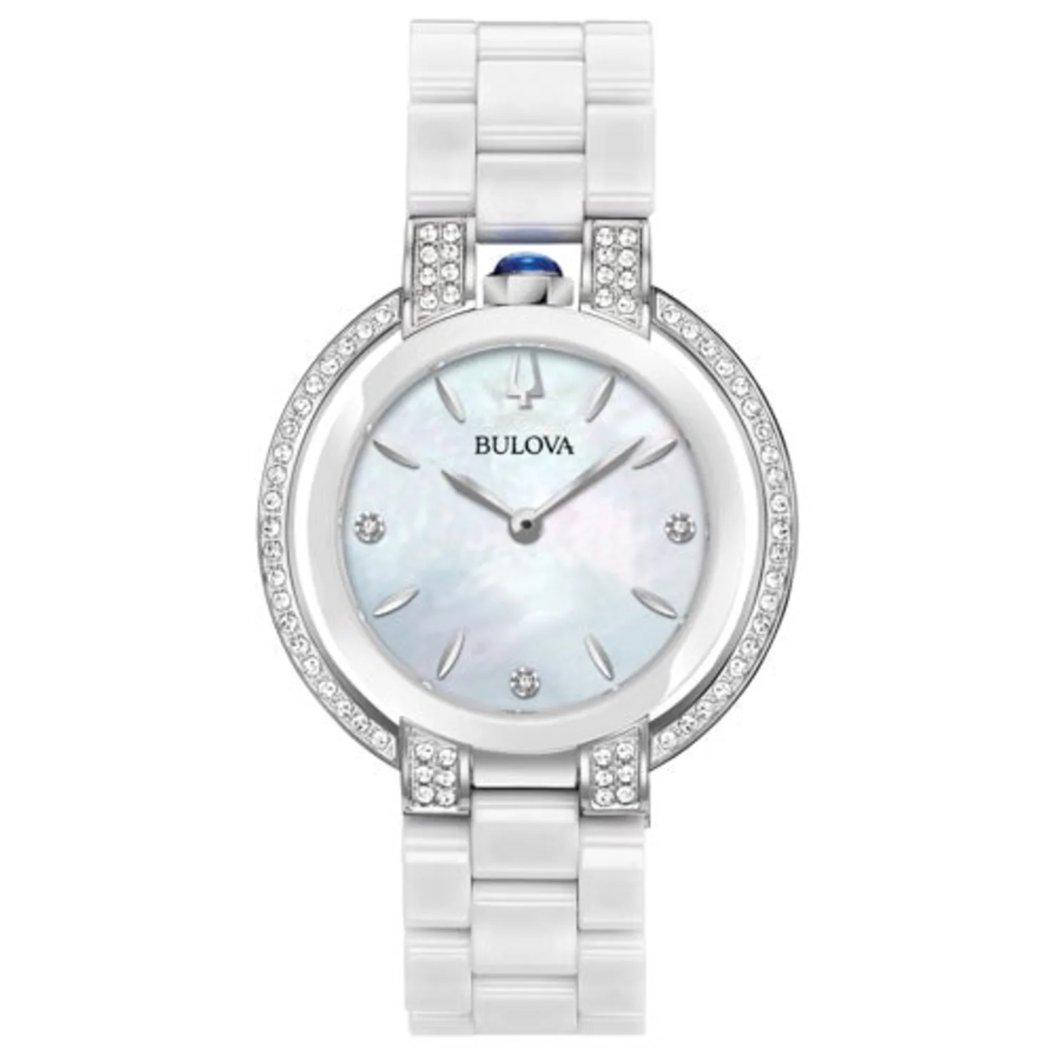 LADIES RUBAIYAT DIAMOND & CERAMIC WATCH MOTHER-OF-PEARL DIAL - Image 3