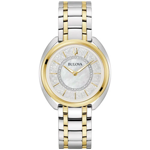 LADIES' DUALITY STAINLESS STEEL WATCH W/ 2 STRAPS, MOTHER-OF-PEARL DIAL