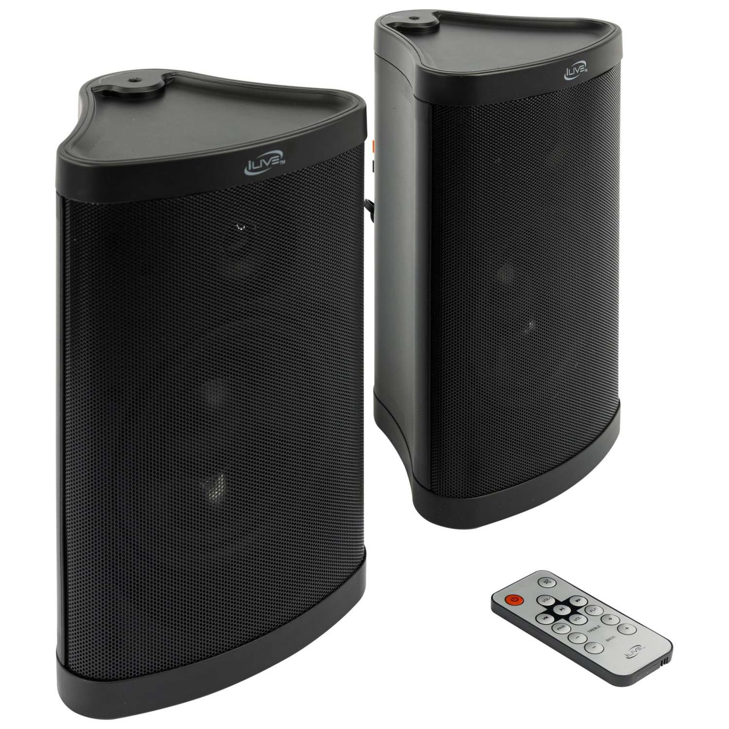 SET OF 2 PATIO+ INDOOR/OUTDOOR WATER RESISTANT SPEAKERS - Image 2