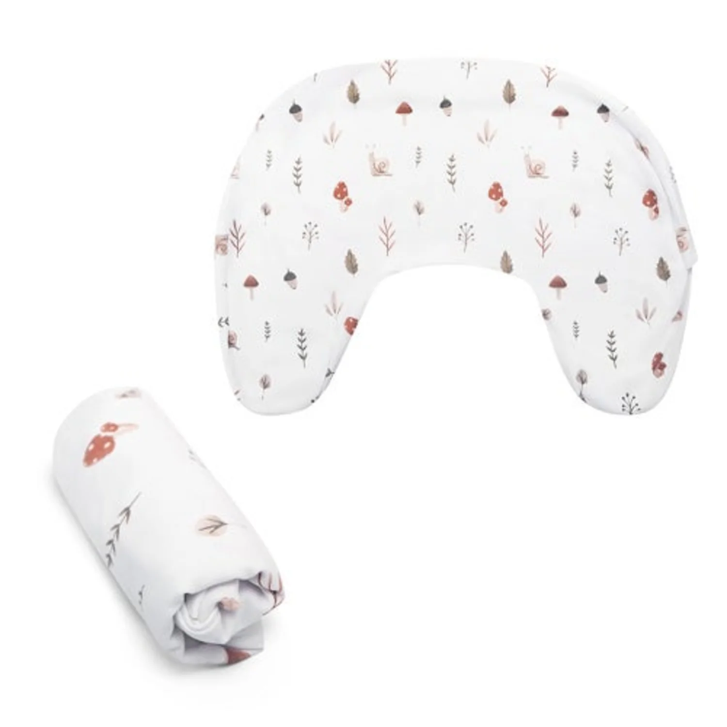 BOPPY NEW NURSING PILLOW ORGANIC COTTON COVER NEUTRAL FOREST FLOOR - Image 3