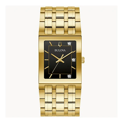 MENS MARC ANTHONY QUADRA STAINLESS STEEL RECTANGULAR WATCH DIAL