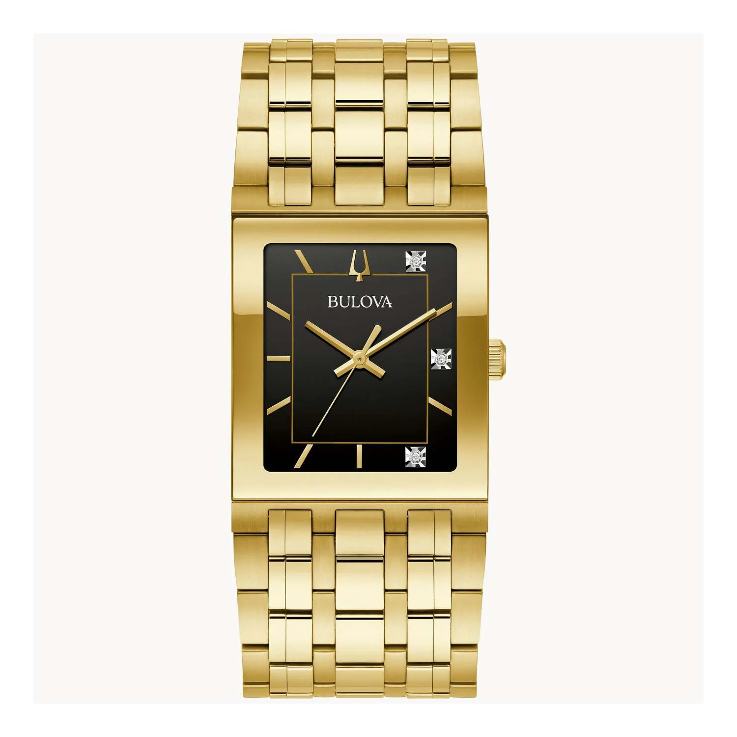 MENS MARC ANTHONY QUADRA STAINLESS STEEL RECTANGULAR WATCH DIAL - Image 2