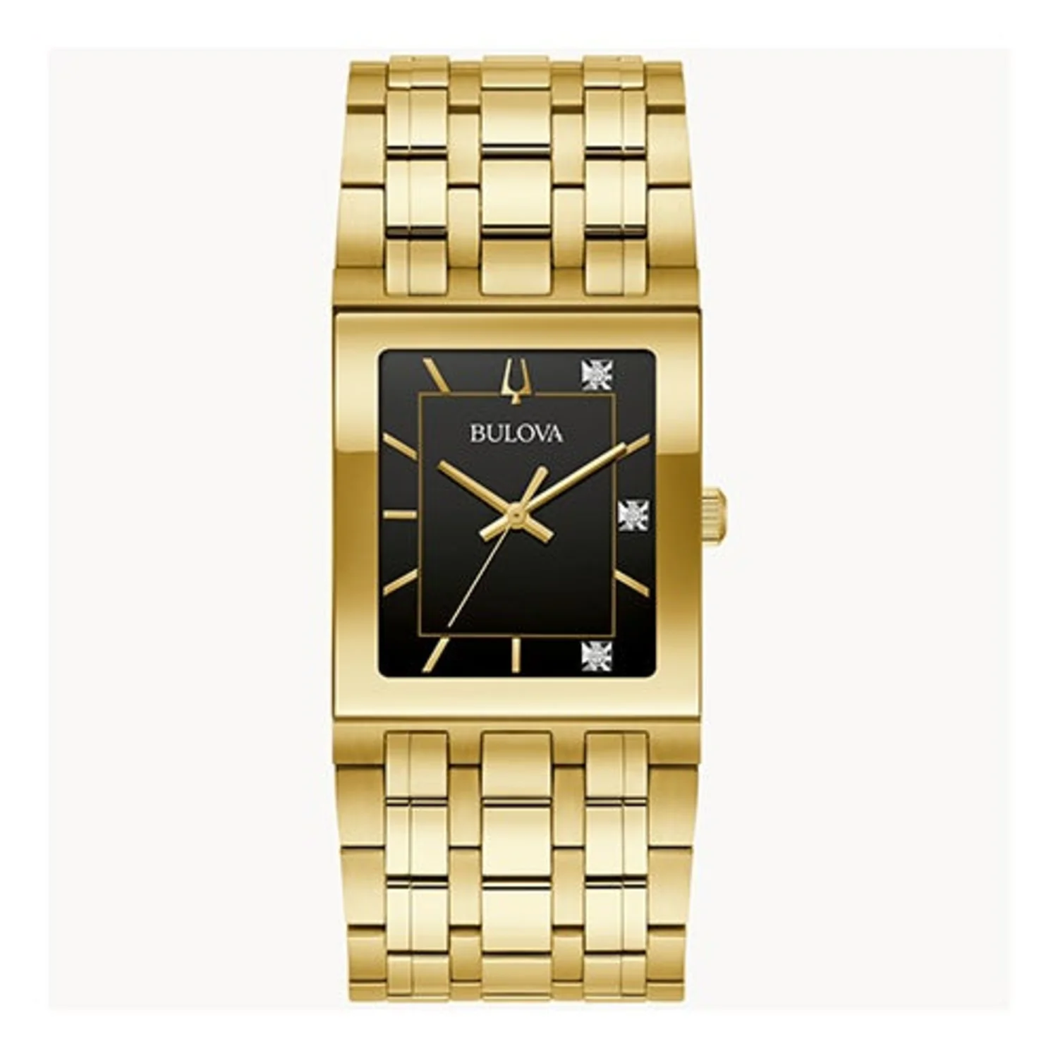 MENS MARC ANTHONY QUADRA STAINLESS STEEL RECTANGULAR WATCH DIAL - Image 3