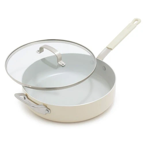 CERAMIC NONSTICK ALUMINUM 4.5QT SAUTE PAN W/ LID