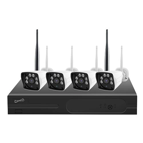 WIRELESS SECURITY SYSTEM W/ 4 INDOOR/OUTDOOR CAMERAS
