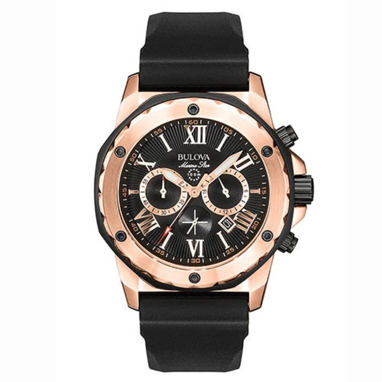 MARINE STAR MENS RUBBER BAND WATCH DIAL