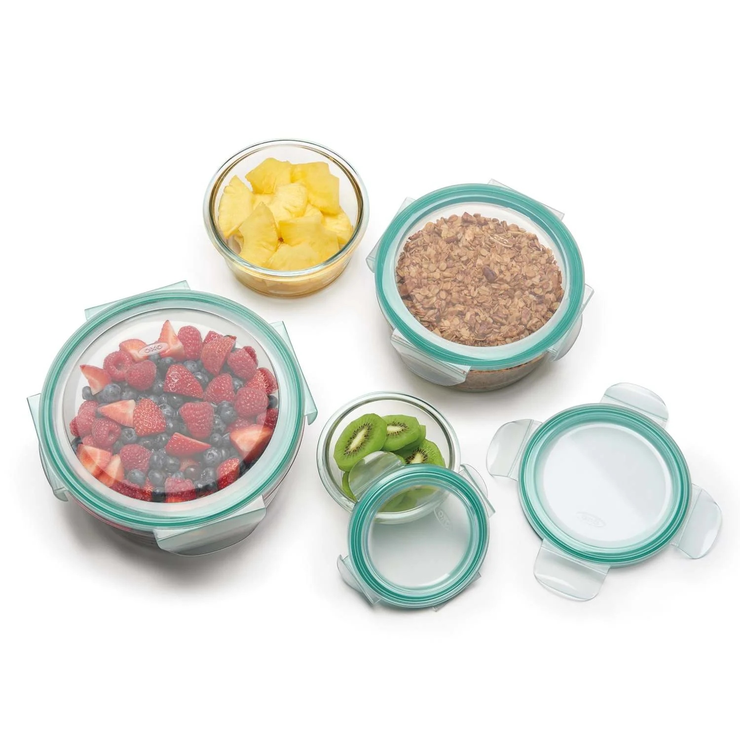 GOOD GRIPS 8PC SNAP GLASS ROUND CONTAINER SET - Image 2
