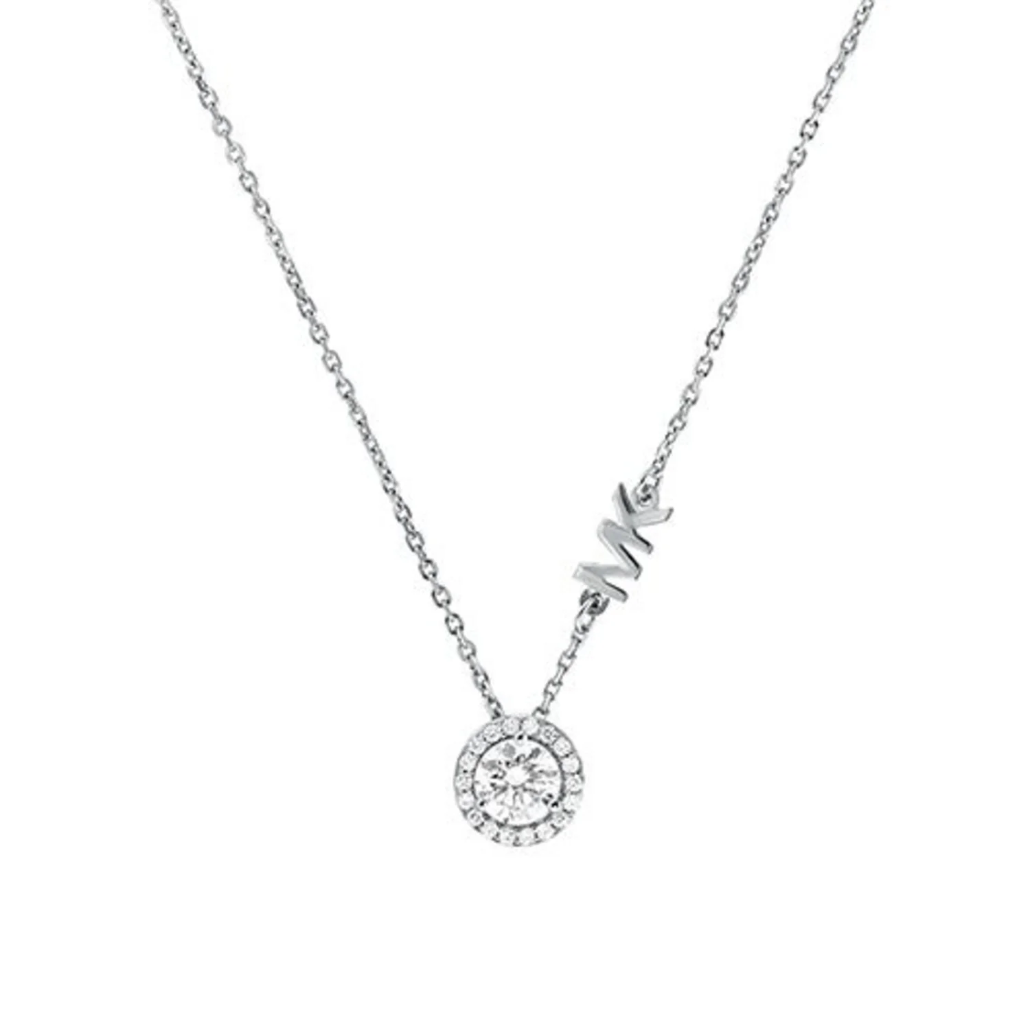 STERLING SILVER MK LOGO NECKLACE - Image 3