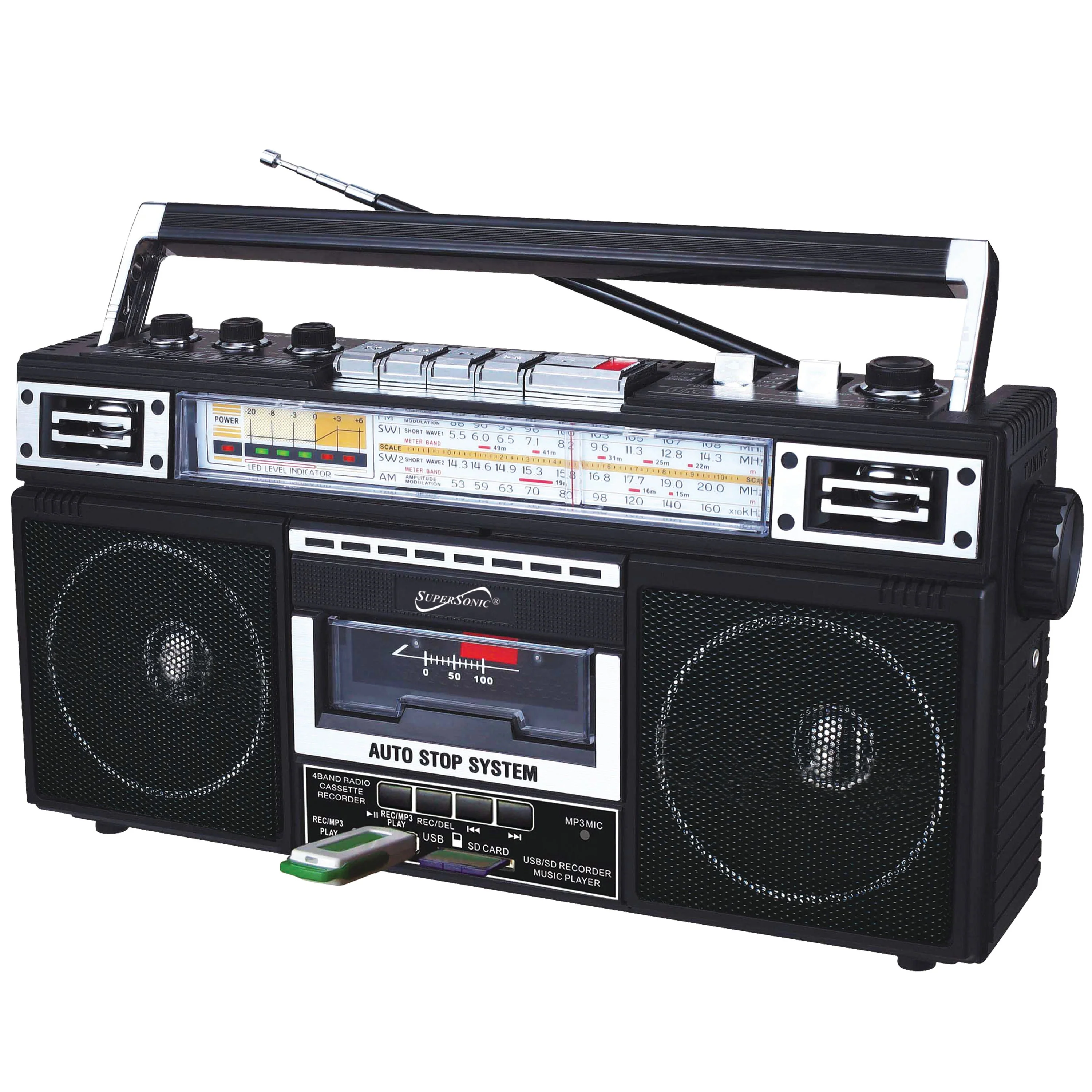 RETRO BLUETOOTH 4 BAND RADIO CASSETTE PLAYER - Image 2