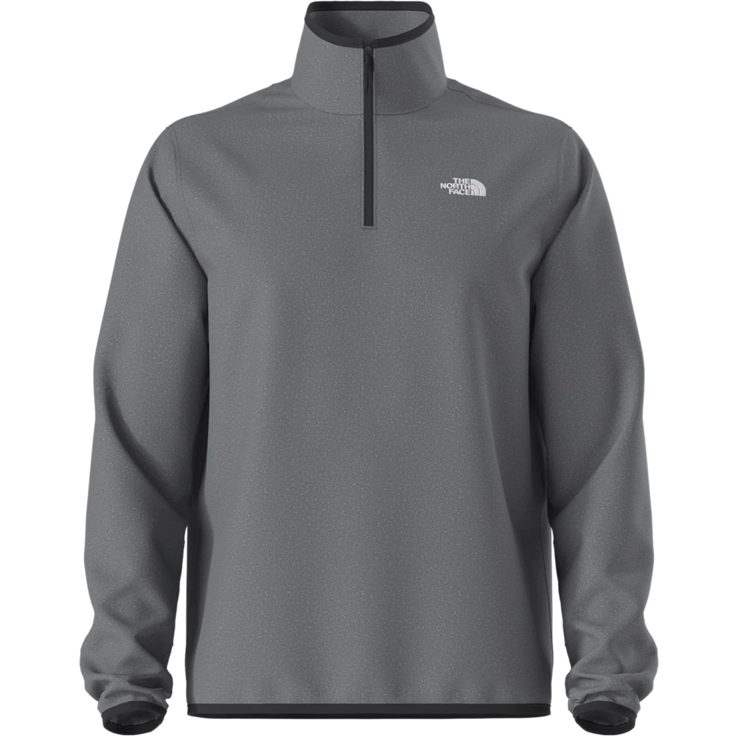 THE NORTH FACE MEN'S GLACIER FLEECE 1/4 ZIP JACKET - TNF MID GREY HEATHER - Image 2