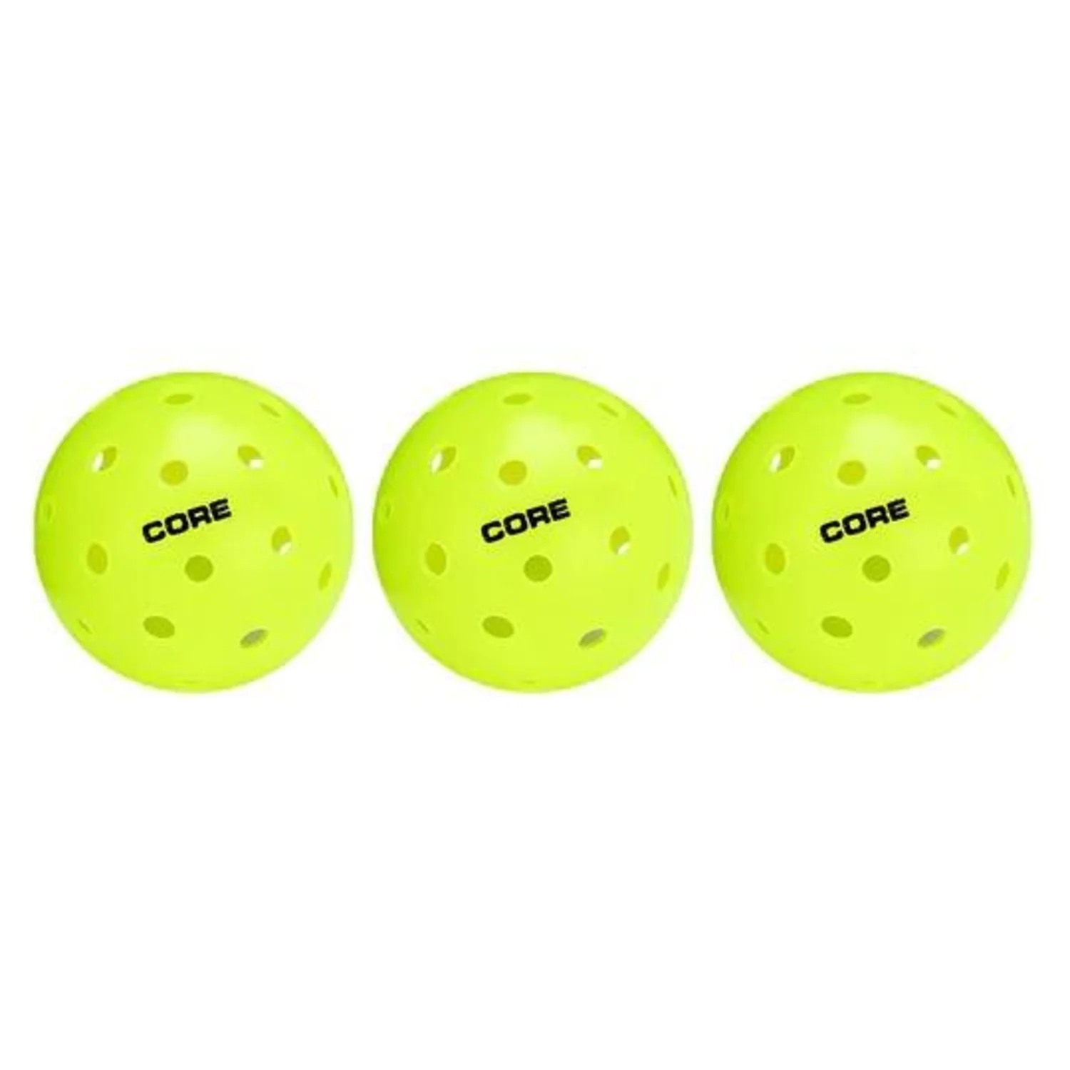 CORE OUTDOOR PICKLEBALLS - 3 PACK - NEON GREEN - Image 2