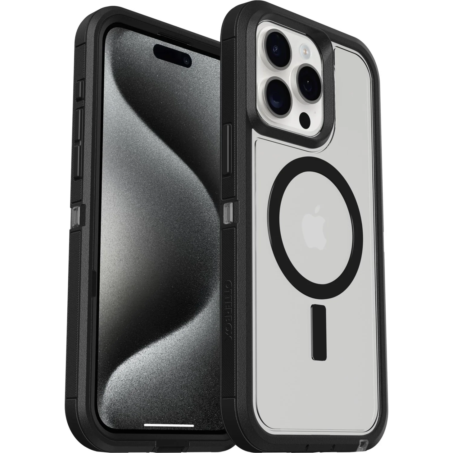 OTTERBOX APPLE IPHONE 15 PRO MAX DEFENDER XT CLEAR SERIES CASE FOR MAGSAFE - DARK SIDE - Image 2
