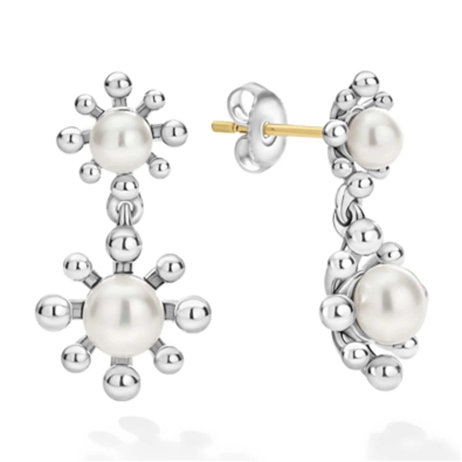FLEUR PEARL DROP EARRINGS