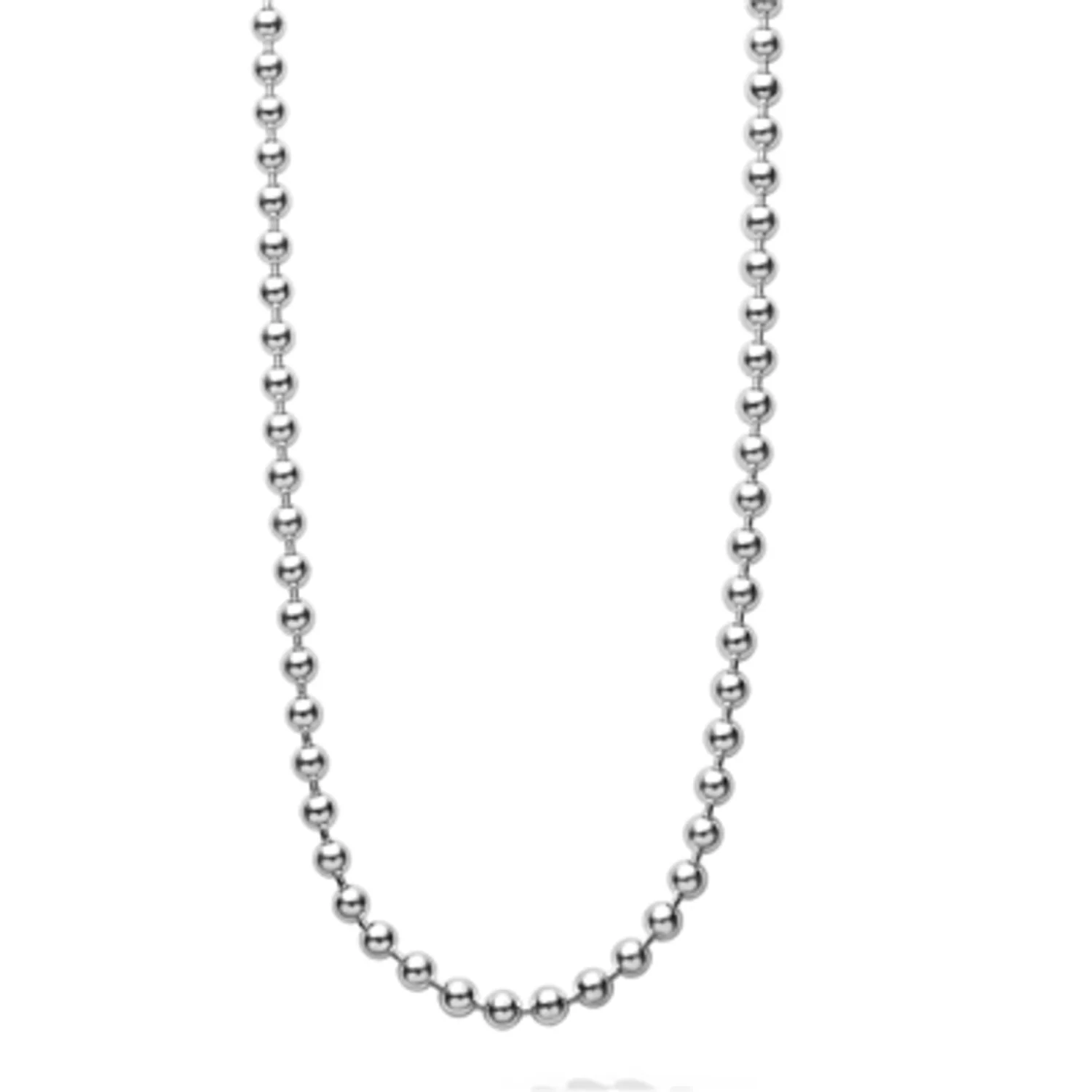 SILVER BEADED NECKLACE