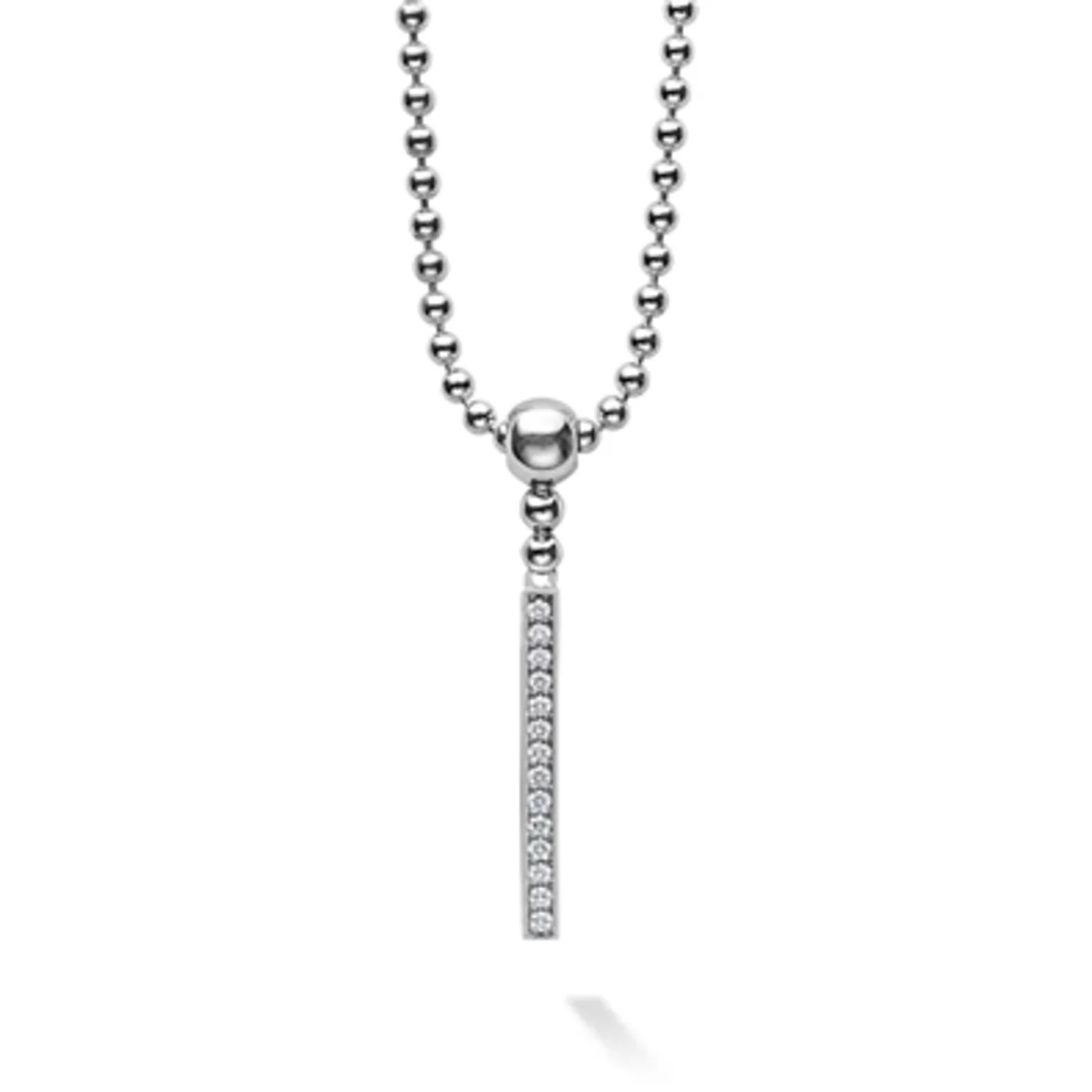 LINEAR DIAMOND PENDANT NECKLACE, 35MM X 3MM