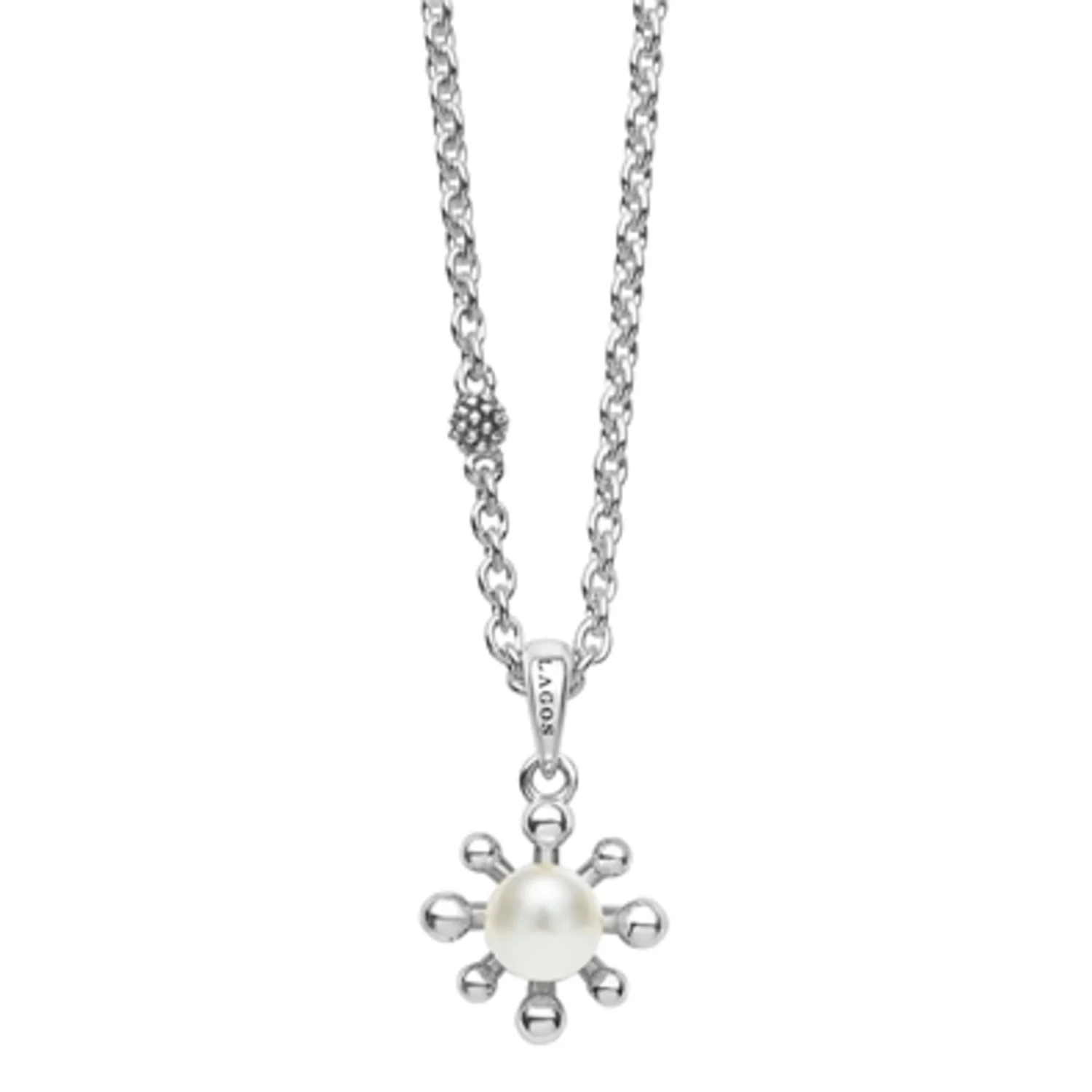 FLEUR PEARL PENDANT NECKLACE