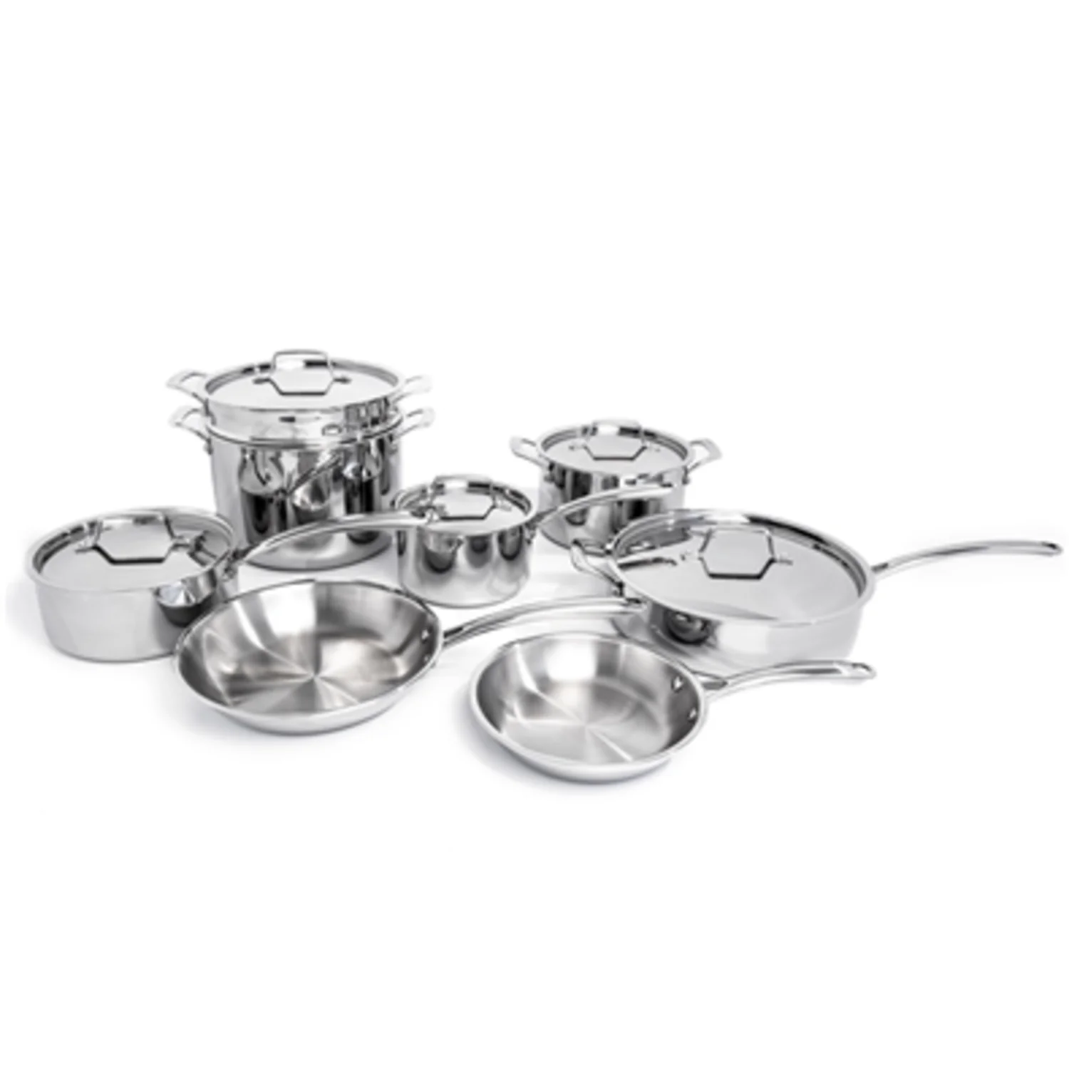 STRAIGHT 13PC 18/10 SS TRI-PLY COOKWARE