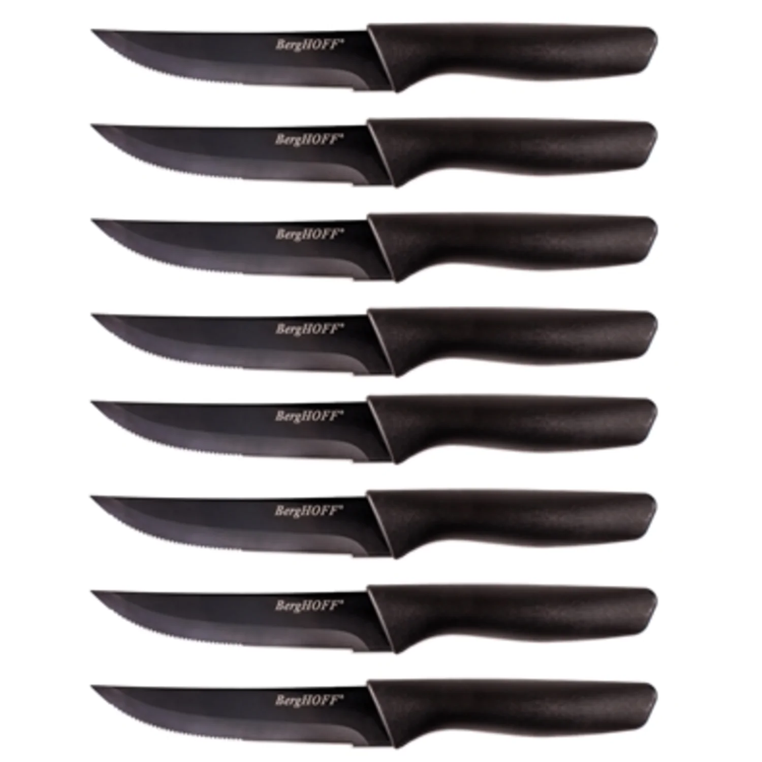 8PC SERRATED STEAK KNIFE SET WITH NS SS
